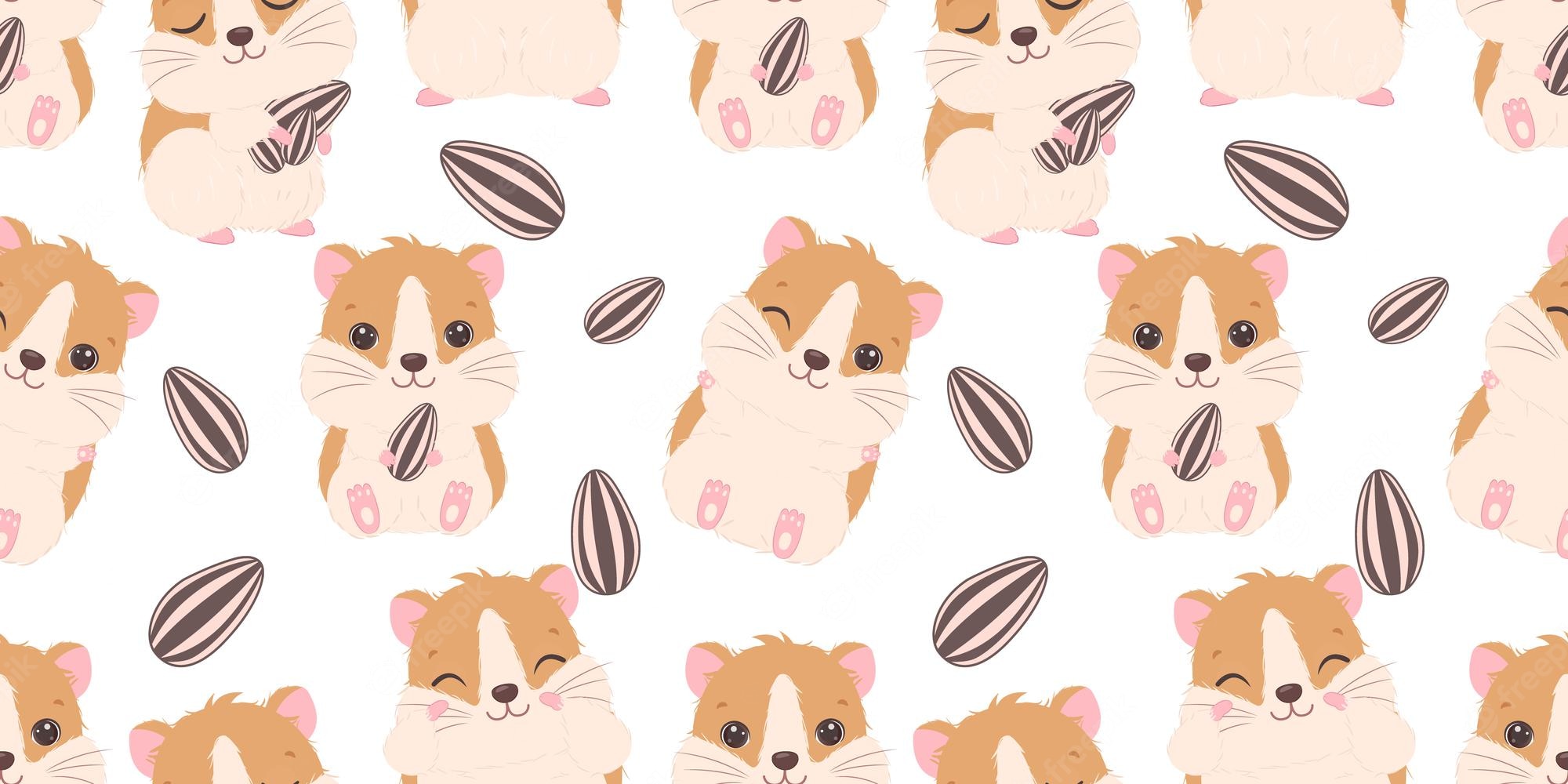 Cute Cartoon Hamster Wallpaper