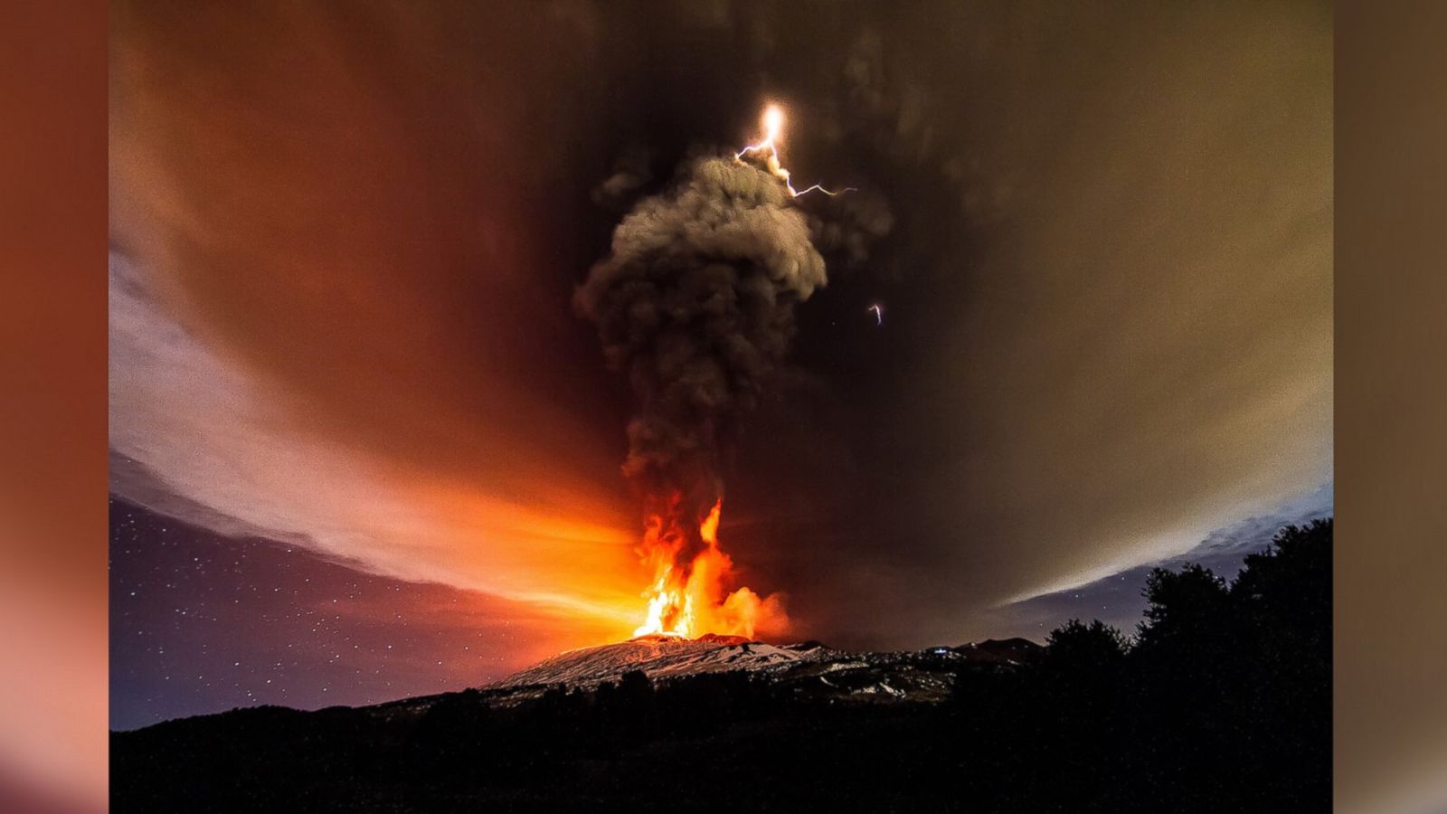 See Mount Etna's Eruption Light Up Sicily's Sky