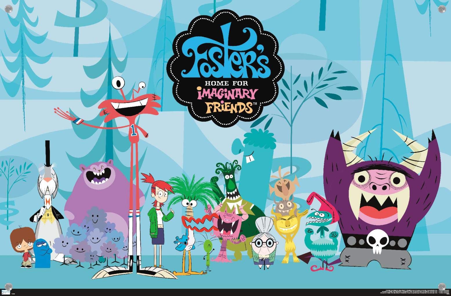 Foster's Home for Imaginary Friends Wall Poster with Push Pins, Toys & Games