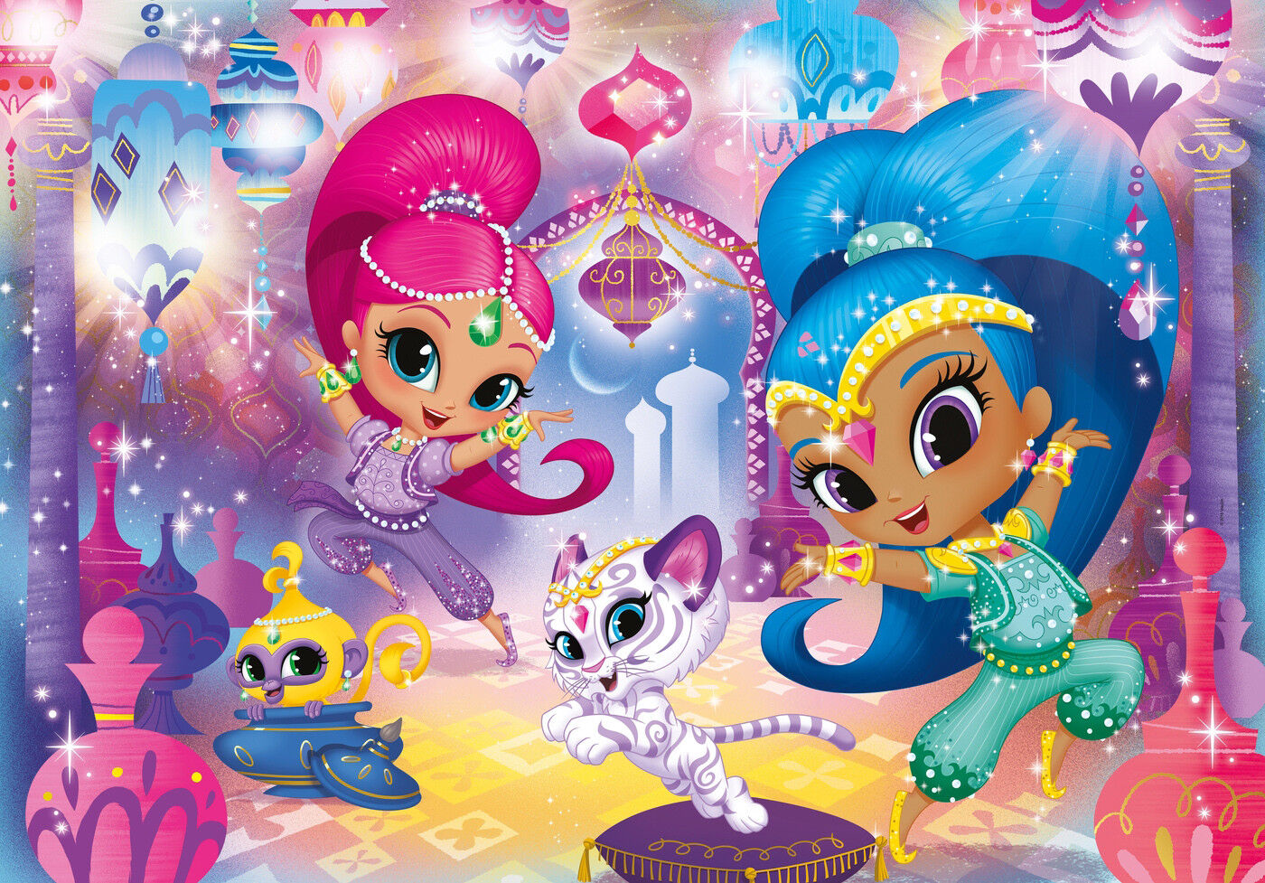 Shimmer and Shine characters, iron on T shirt transfer. Choose image and size