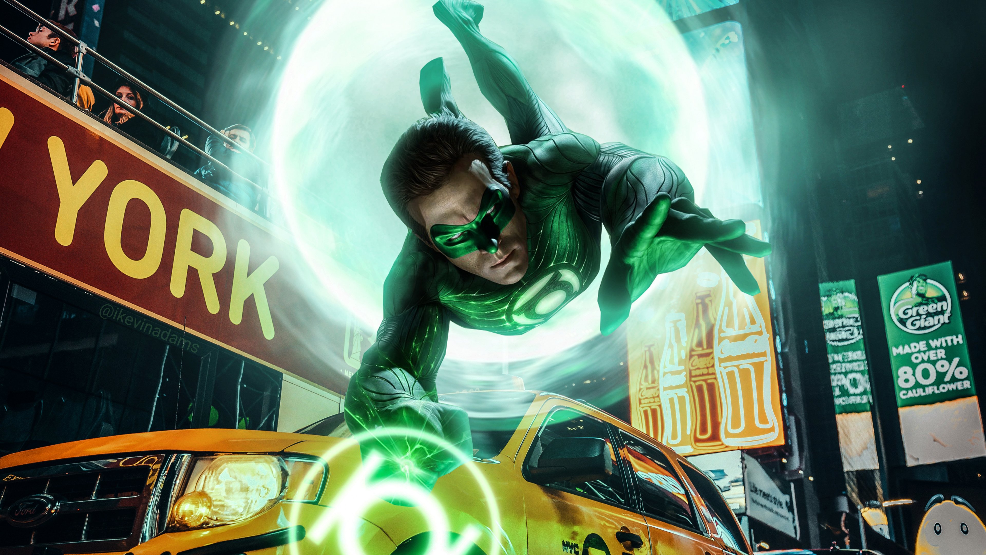 Green Lantern in New York Wallpaper 4k Ultra HD