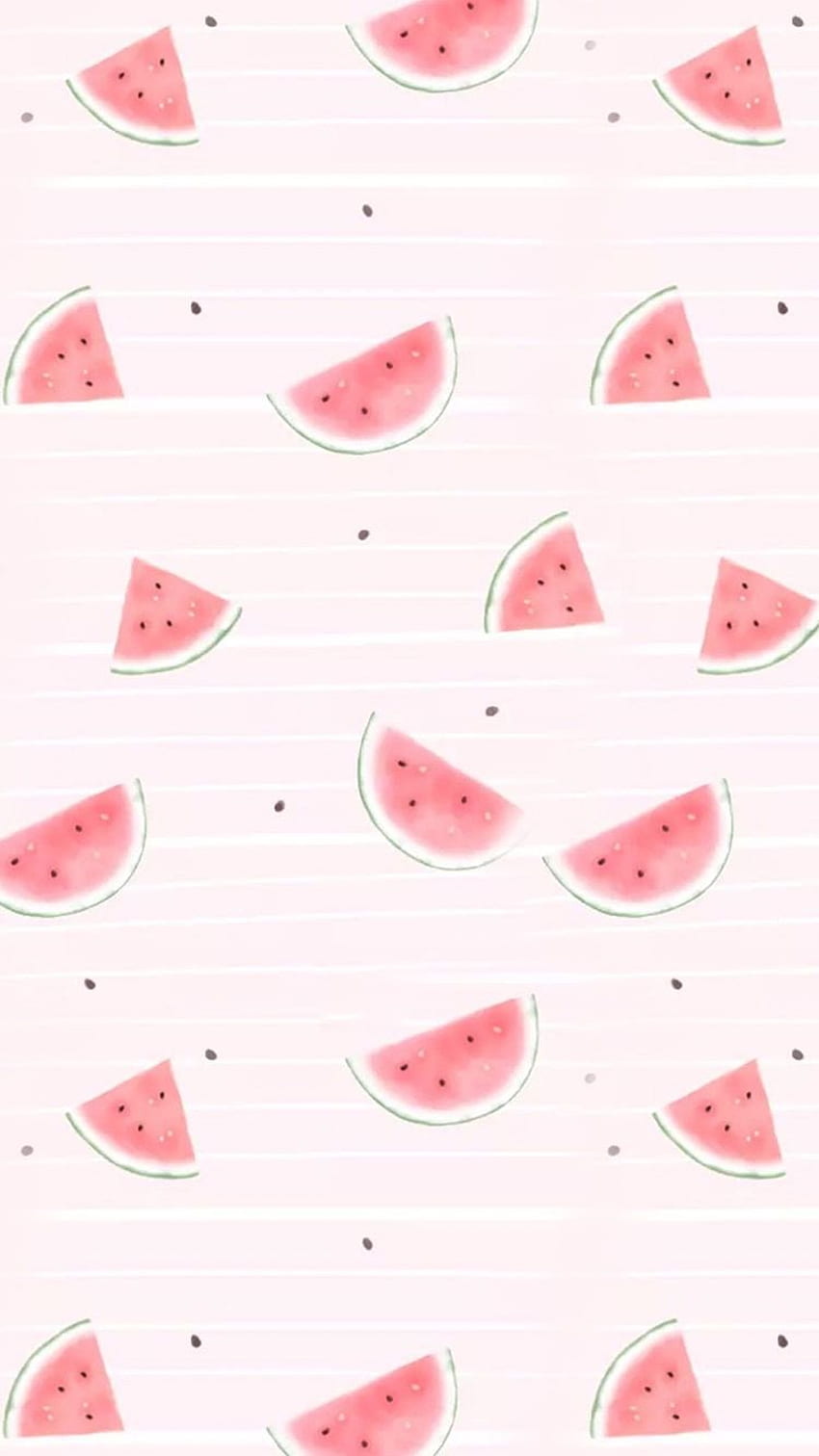 Summer pastel watermelon. Mobile wallpaper [850x1512]. Do you like to eat watermelon?