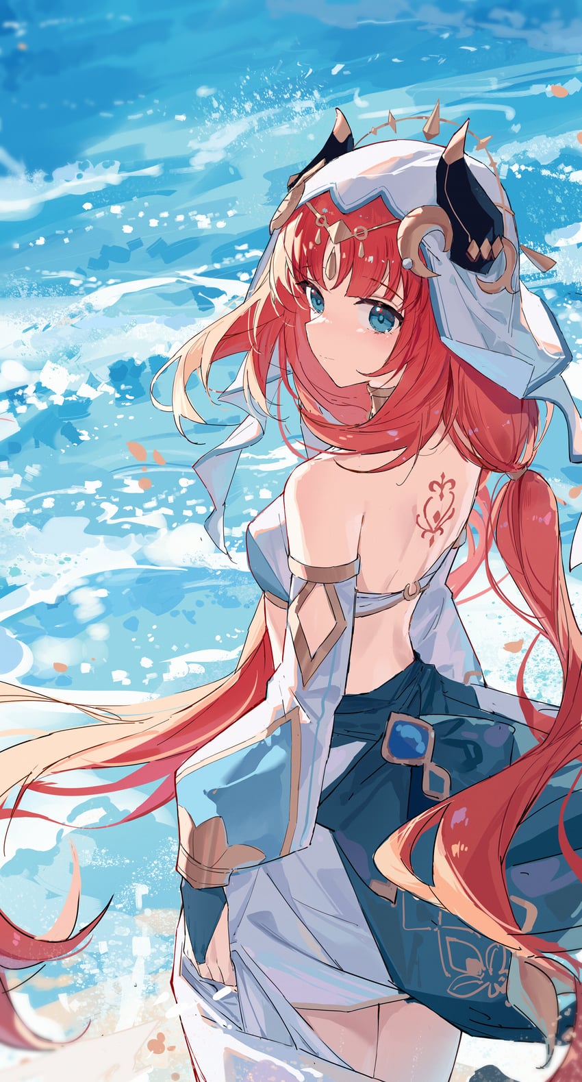 nilou (genshin impact) drawn