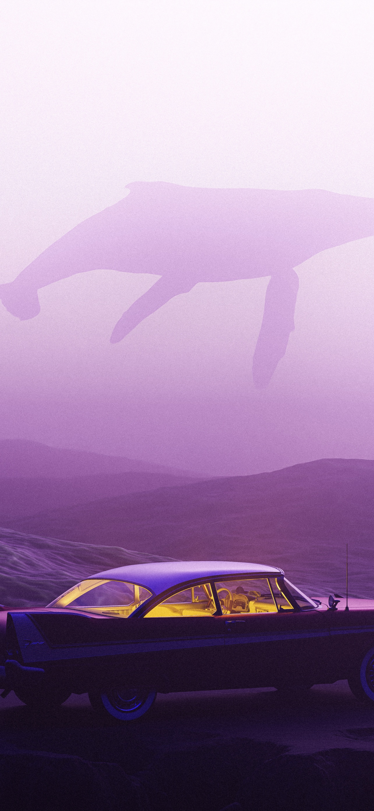 Surreal Wallpaper 4K, Classic cars, Retro style