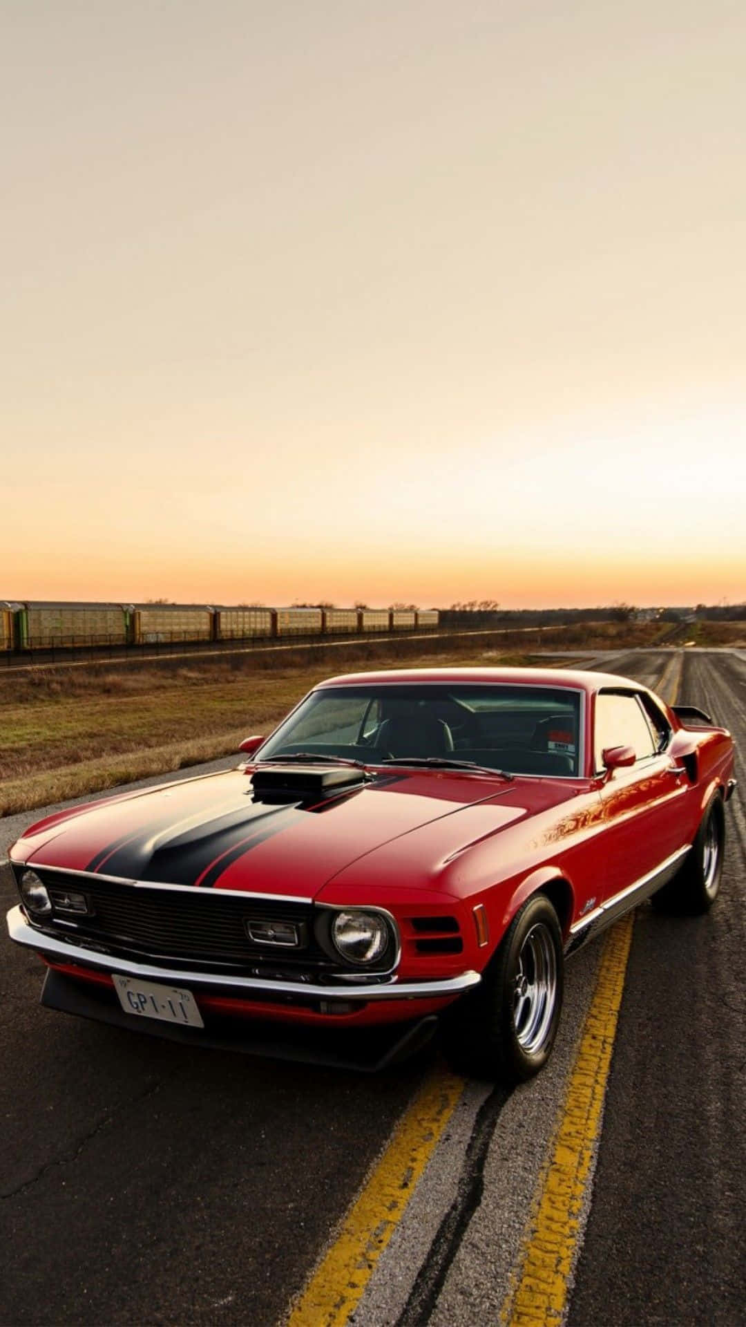 Download Classic Boss 302 Mustang Car iPhone Wallpaper
