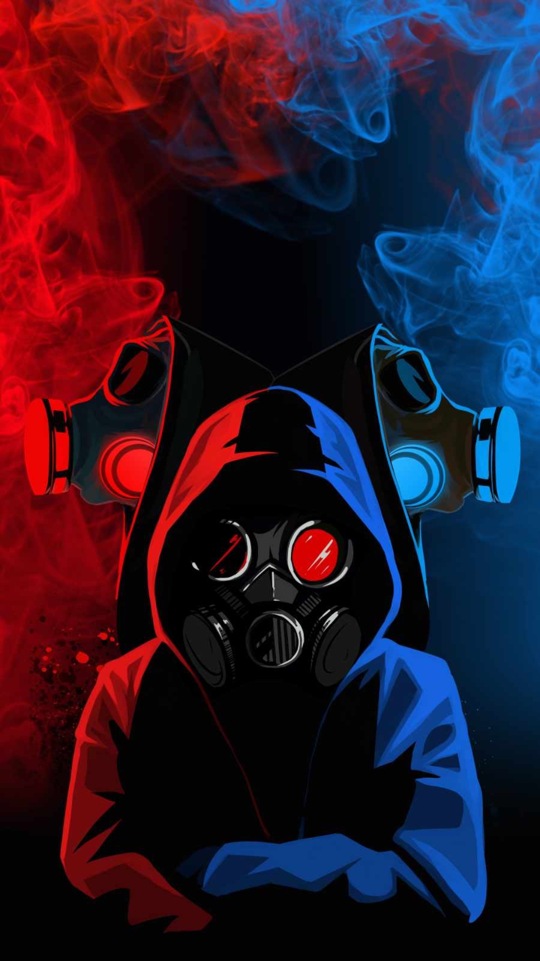 Neon Mask Smoke Wallpaper