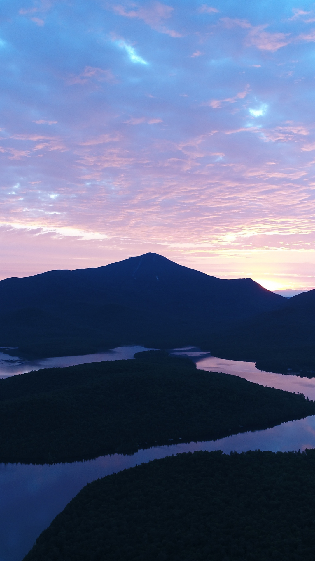 Flying Over Lake iPhone Wallpaper