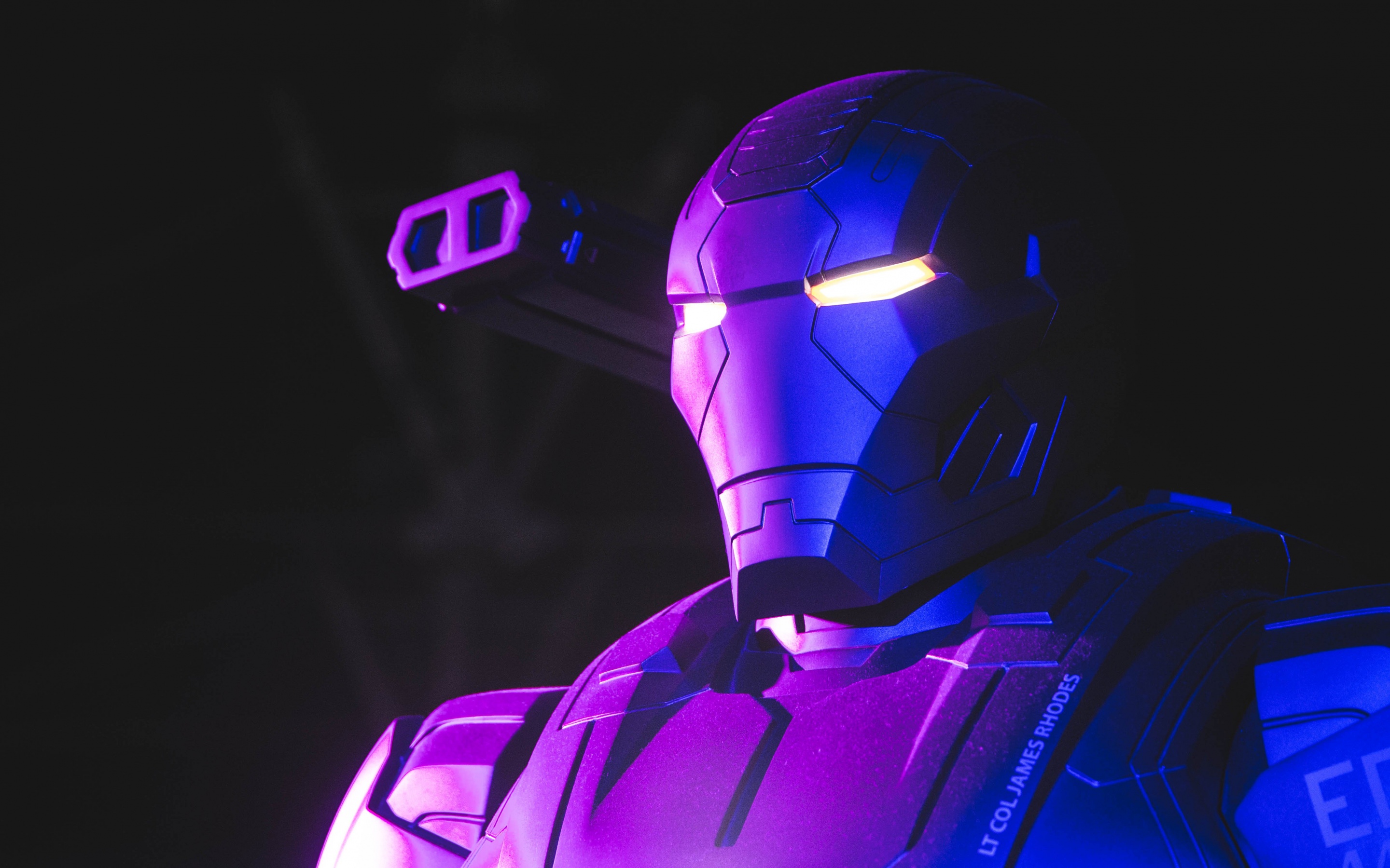 War Machine Wallpaper 4K, Neon, Marvel Superheroes