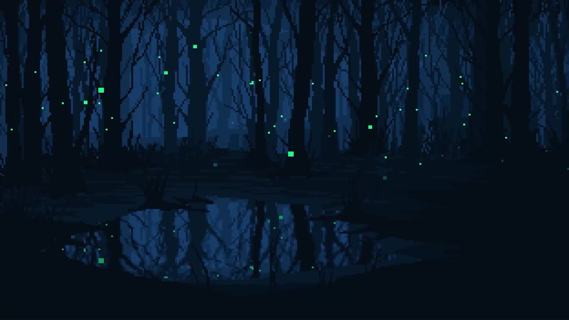 Fireflies In The Forest Pixel Live Wallpaper