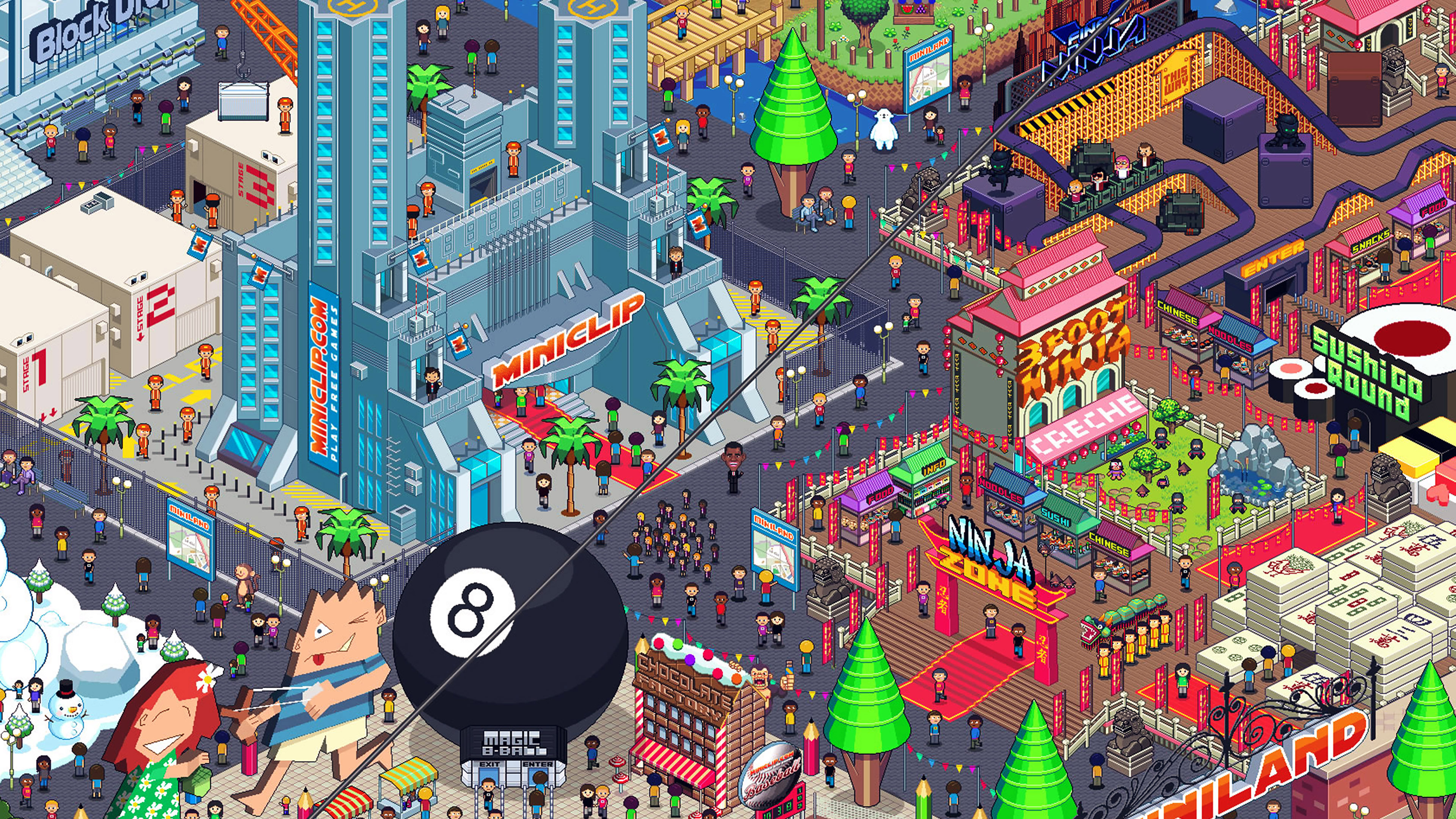 Pixel Art City By Army Of Trolls