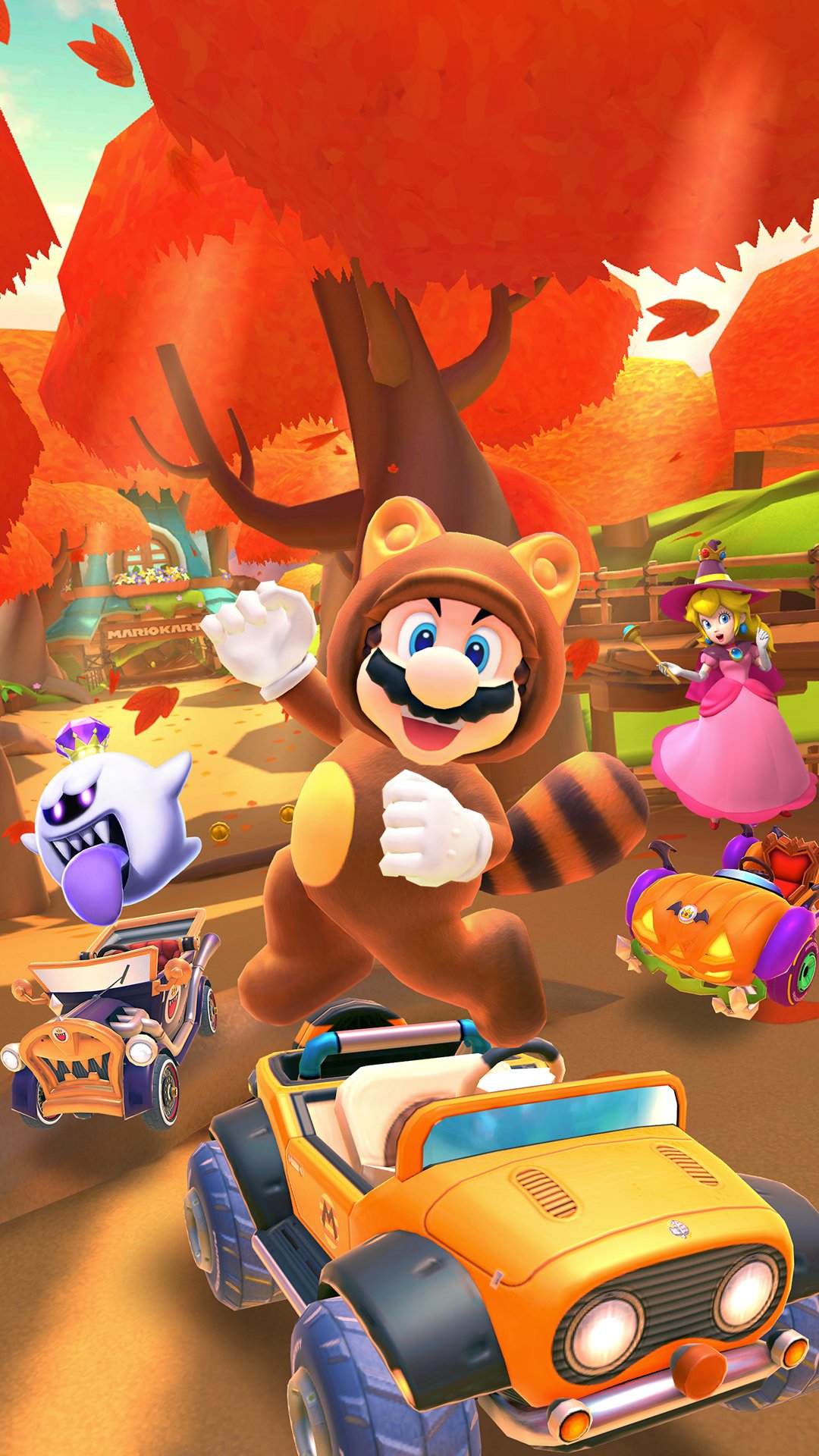 Mario Kart Tour Autumn Tour is almost over. Thanks for racing! Next up in #MarioKartTour is the Halloween Tour!