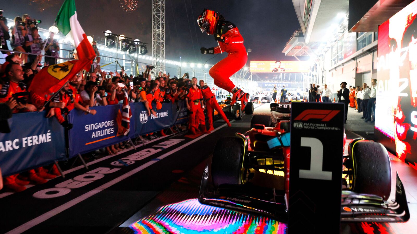 F1 Singapore Grand Prix: Carlos Sainz wins, ends Verstappen's winning streak
