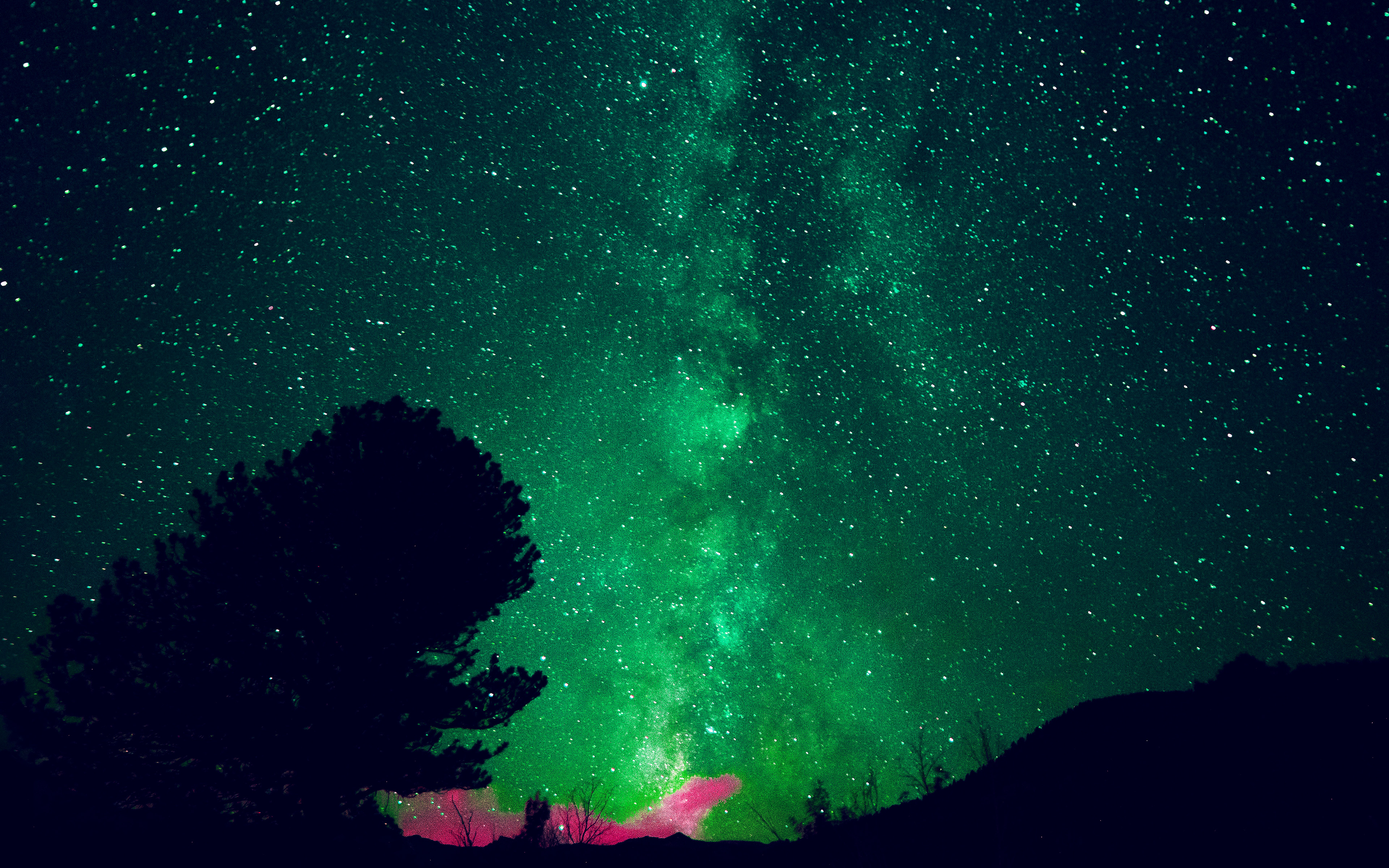 Aurora Night Sky Star Space Nature