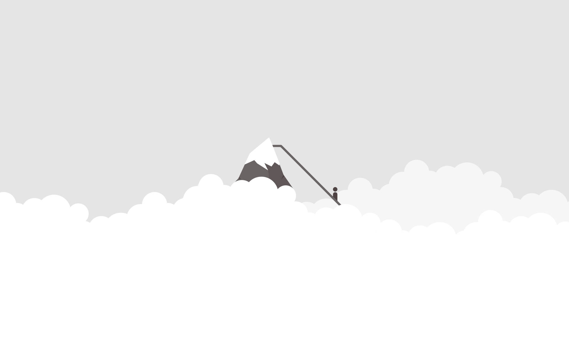 Download Mountain Peak White Minimalist Wallpaper
