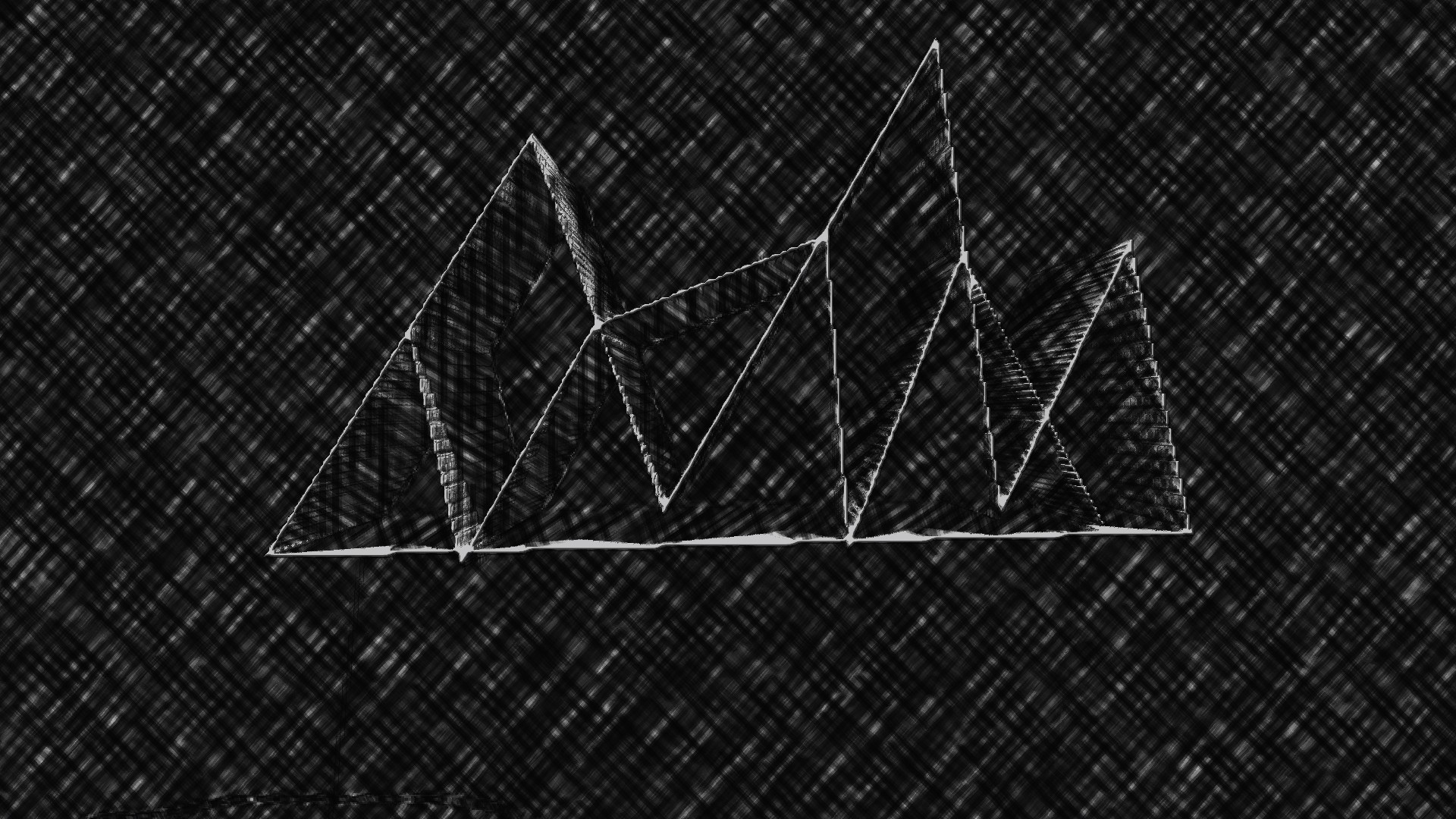 Wallpaper, white, black, sketches, mountains 1920x1080