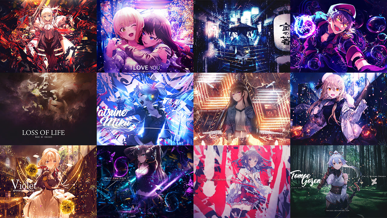 Make a anime wallpaper, banner, thumbnail, and more