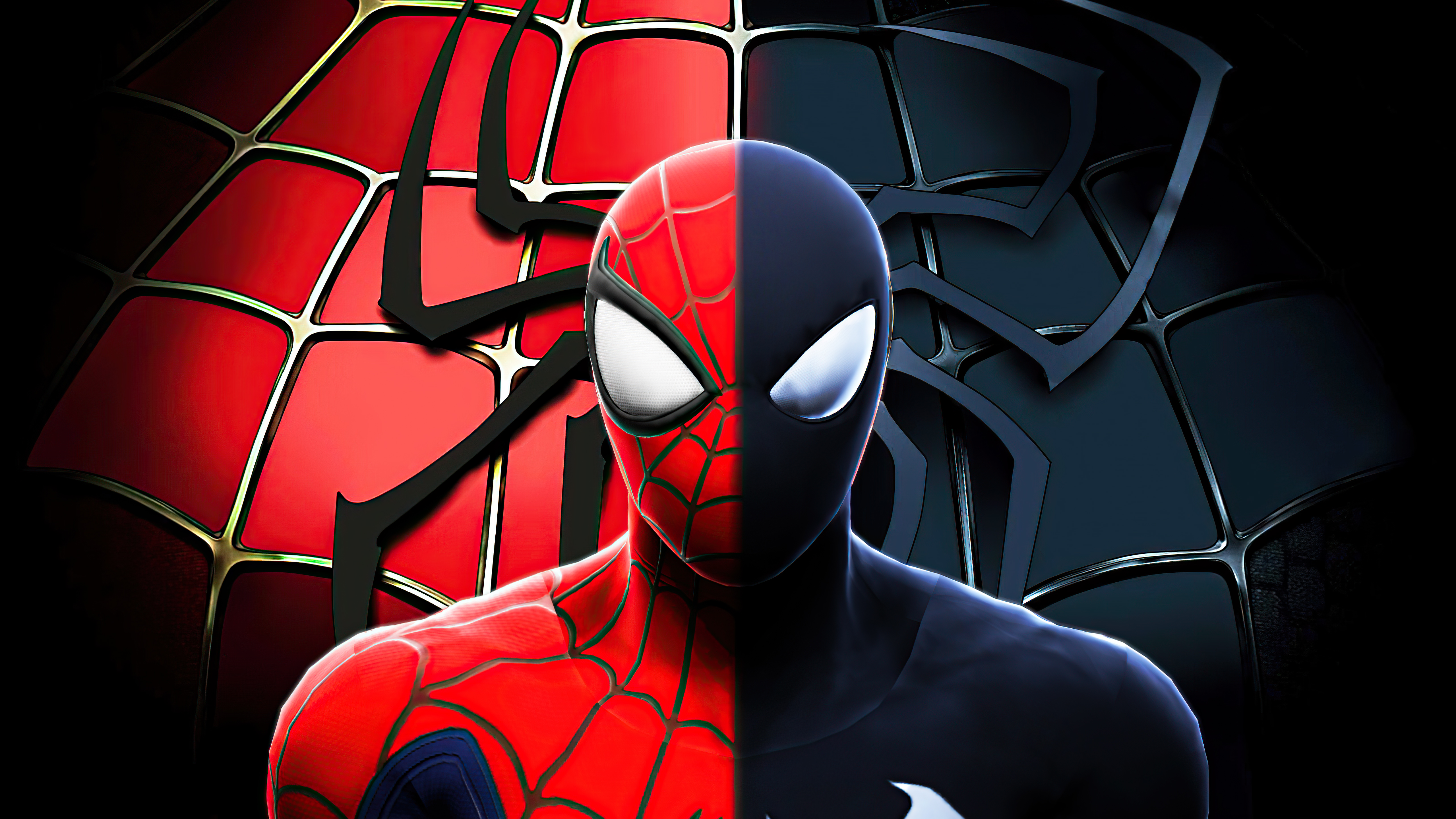 Spider Man Classic And Symbiote, HD Superheroes, 4k Wallpaper, Image, Background, Photo and Picture