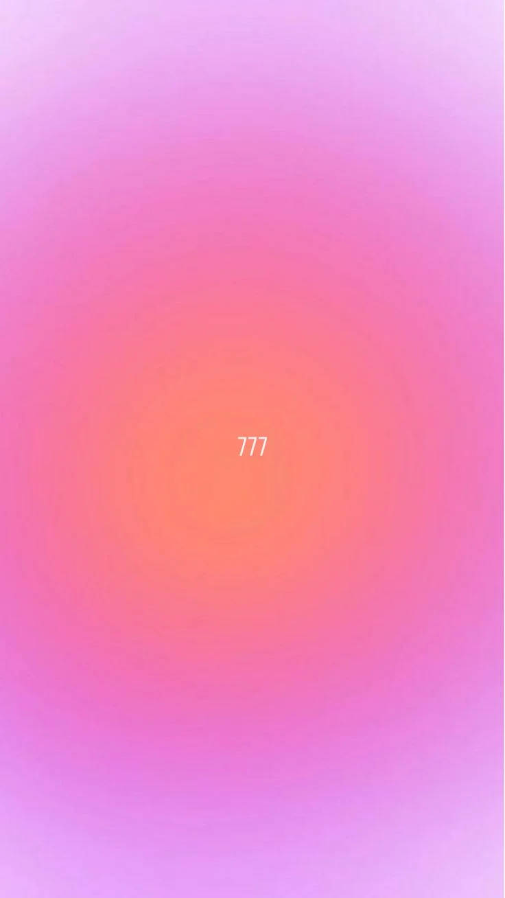 Download 777 Pink And Orange Aura Aesthetic Wallpaper