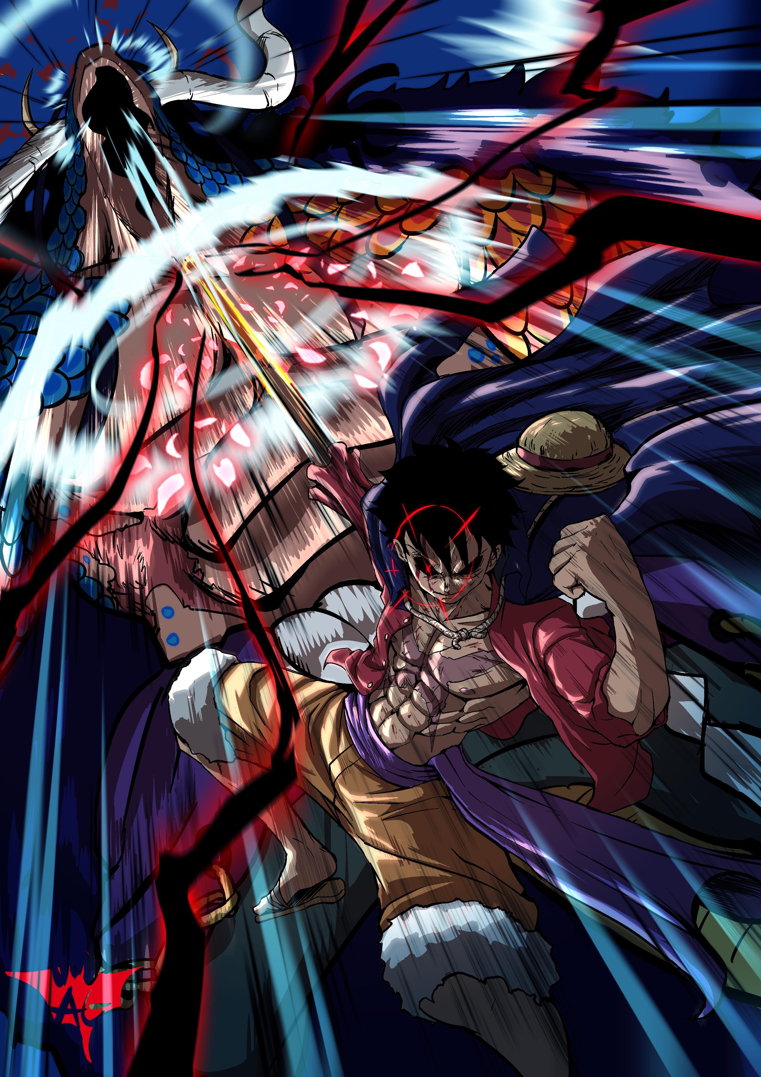 Clash of Conquerors: Luffy vs. Kaido (by me!)