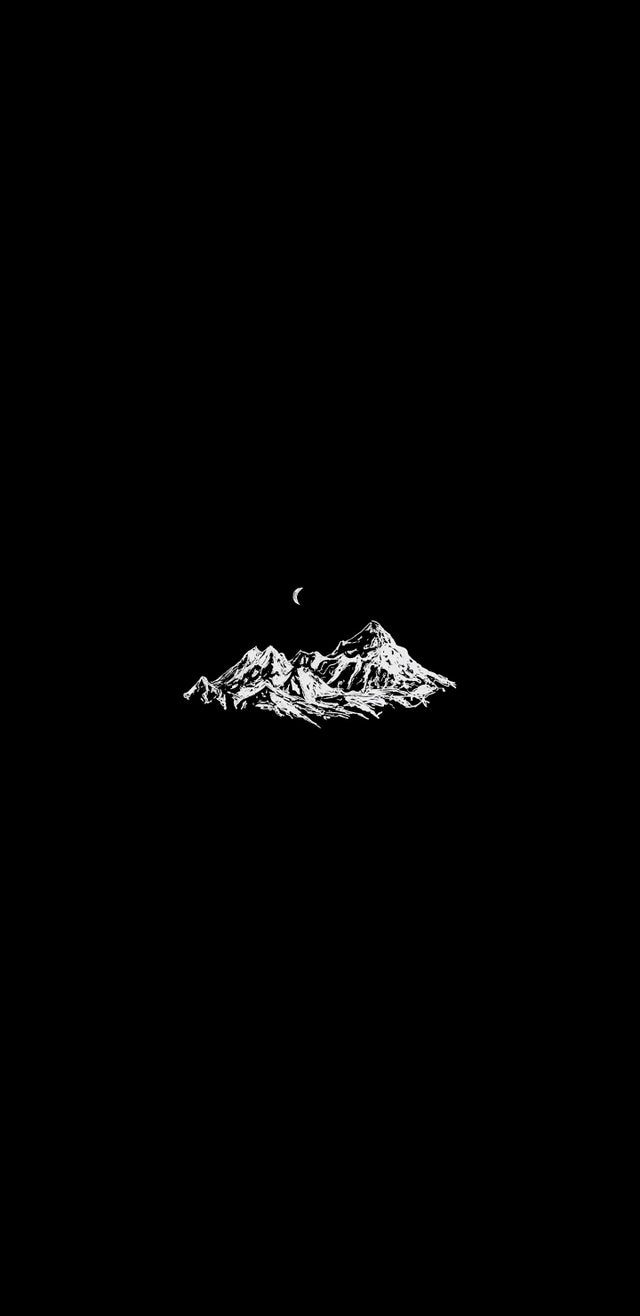 Mountains. Black and white wallpaper iphone, Cute black wallpaper, Black wallpaper iphone
