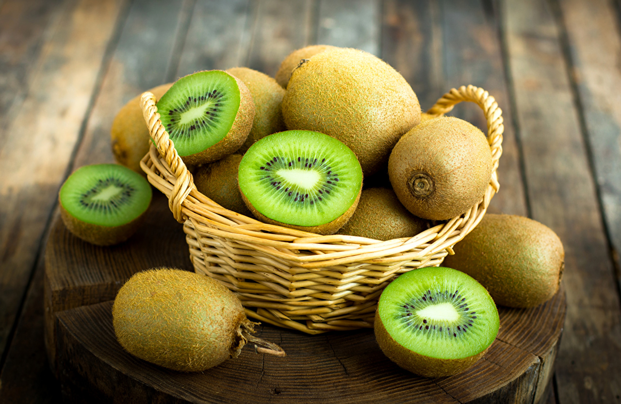 Desktop Wallpaper Kiwi Wicker basket Food Fruit Many