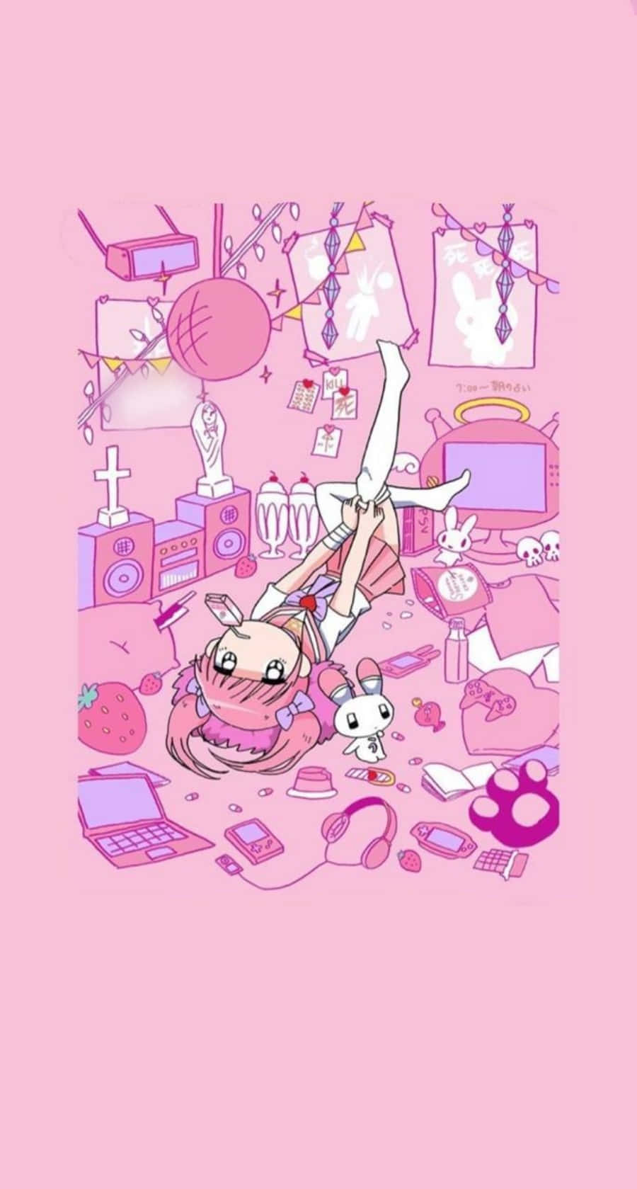 Aesthetic Pink Kawaii Wallpaper