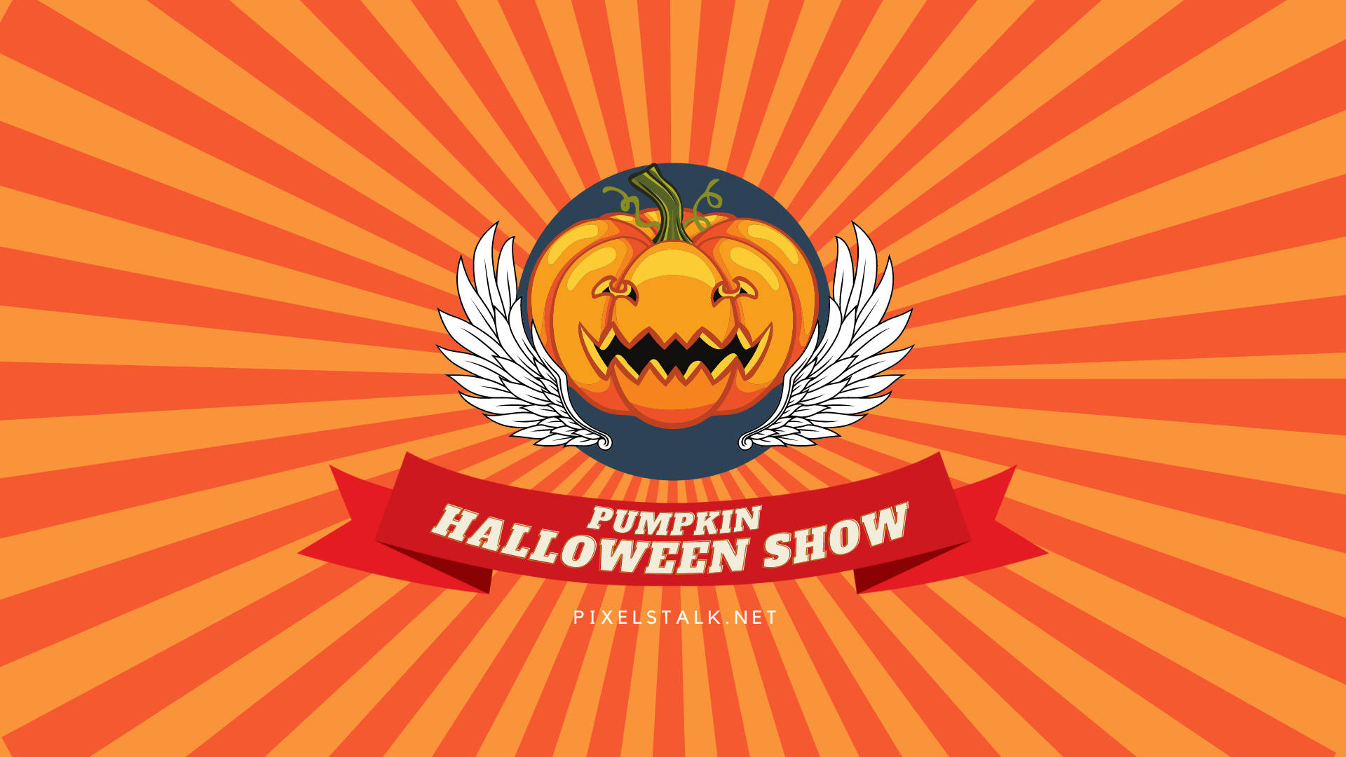 Download Vintage Halloween Show Pumpkin Wallpaper