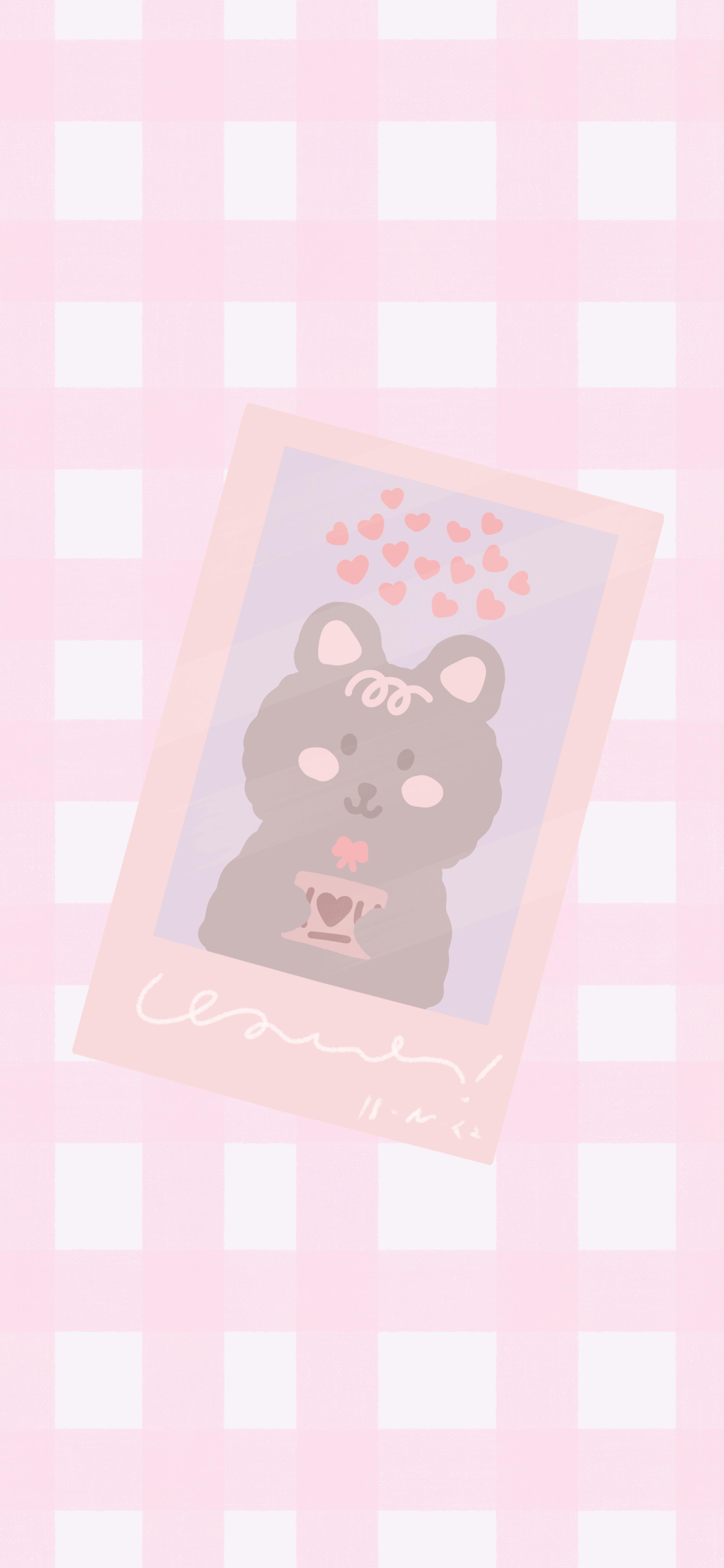 I made a cute bear! Instax inspired