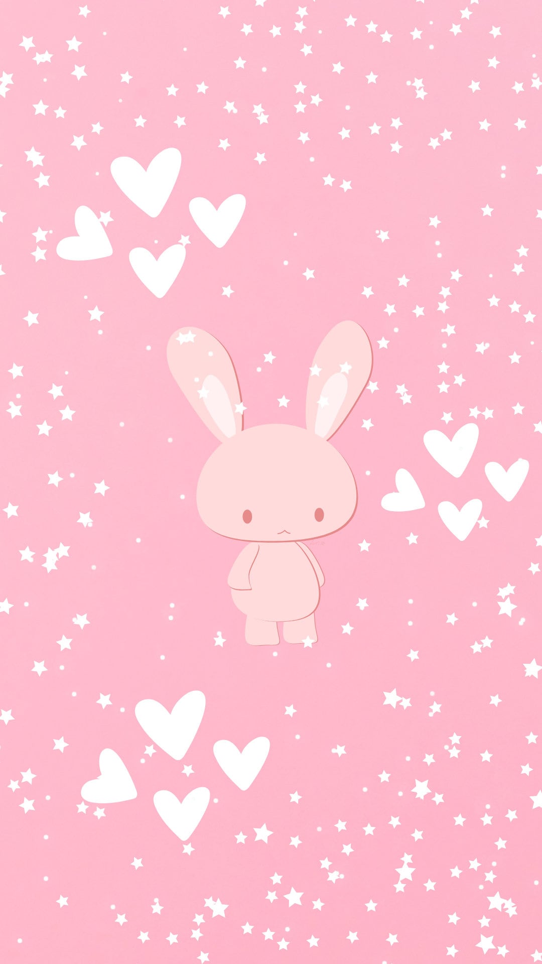 Cute Pink Kawaii Bunny iPhone Lock Screen Pink Aesthetic