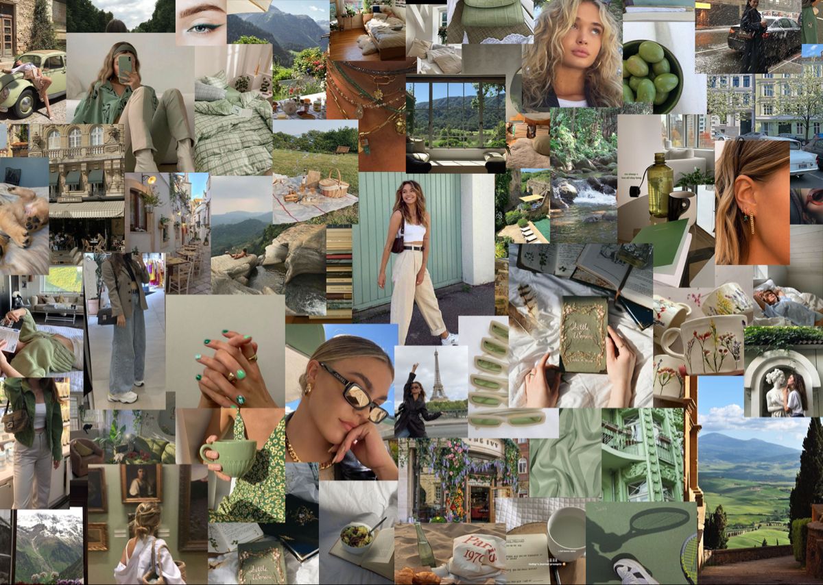 sage green desktop wallpaper. Cute desktop wallpaper, Wallpaper, Black aesthetic wallpaper