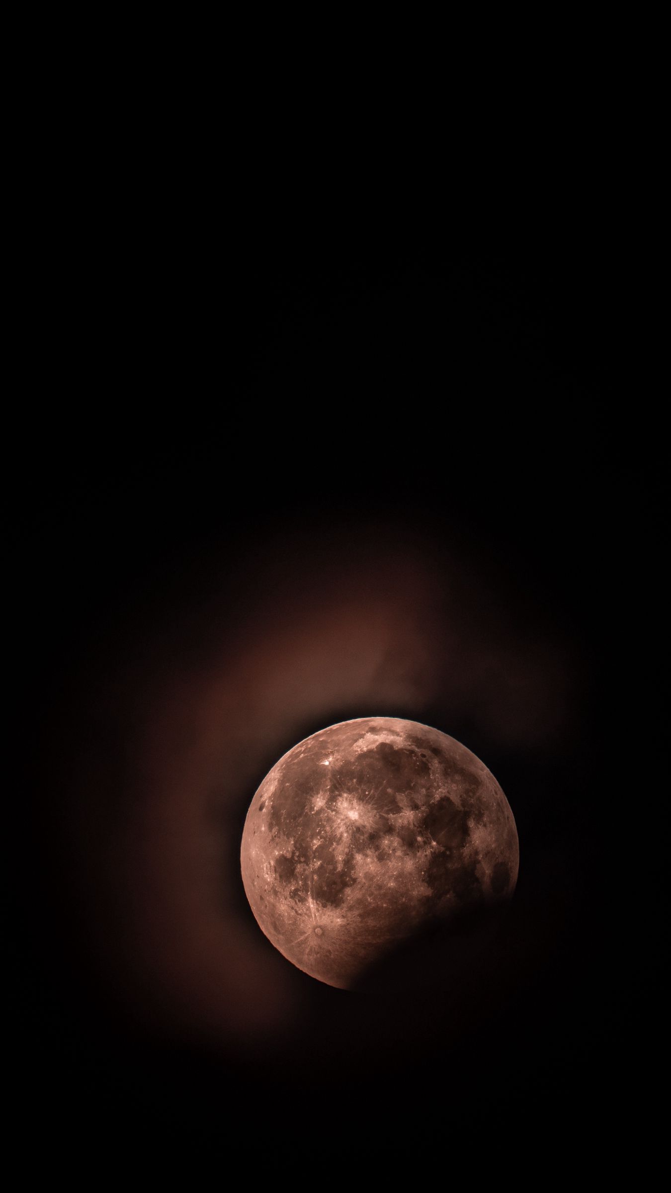 Download wallpaper 1350x2400 moon, full moon, eclipse, red moon, sky, night iphone 8+/7+/6s+/for parallax HD background
