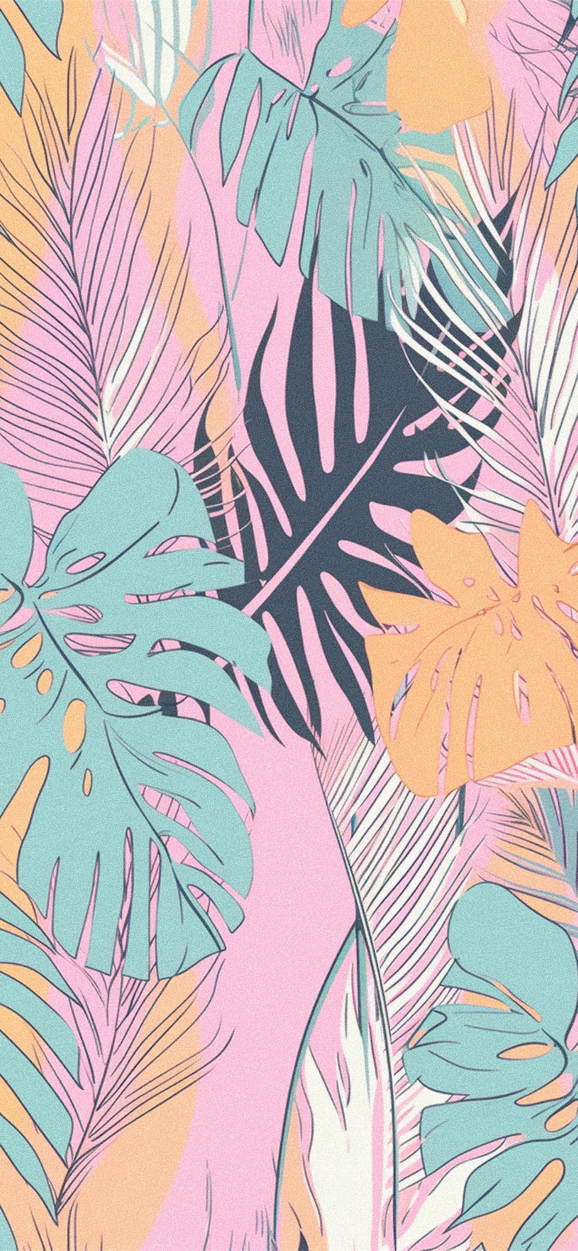 Preppy Tropical Pink Wallpaper