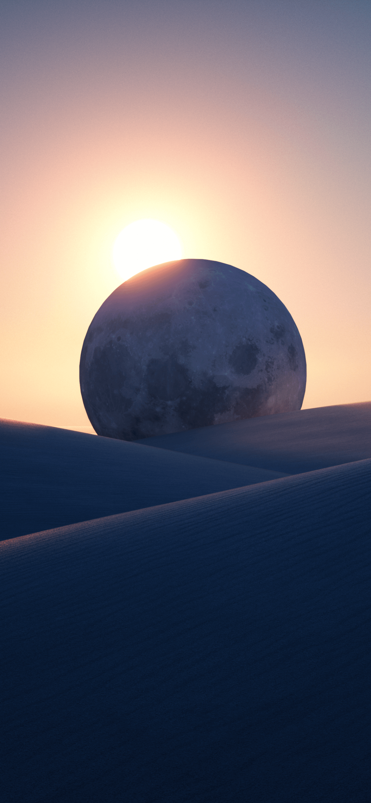 Eclipse Wallpaper 4K, Sun, Moon, Planet, Desert