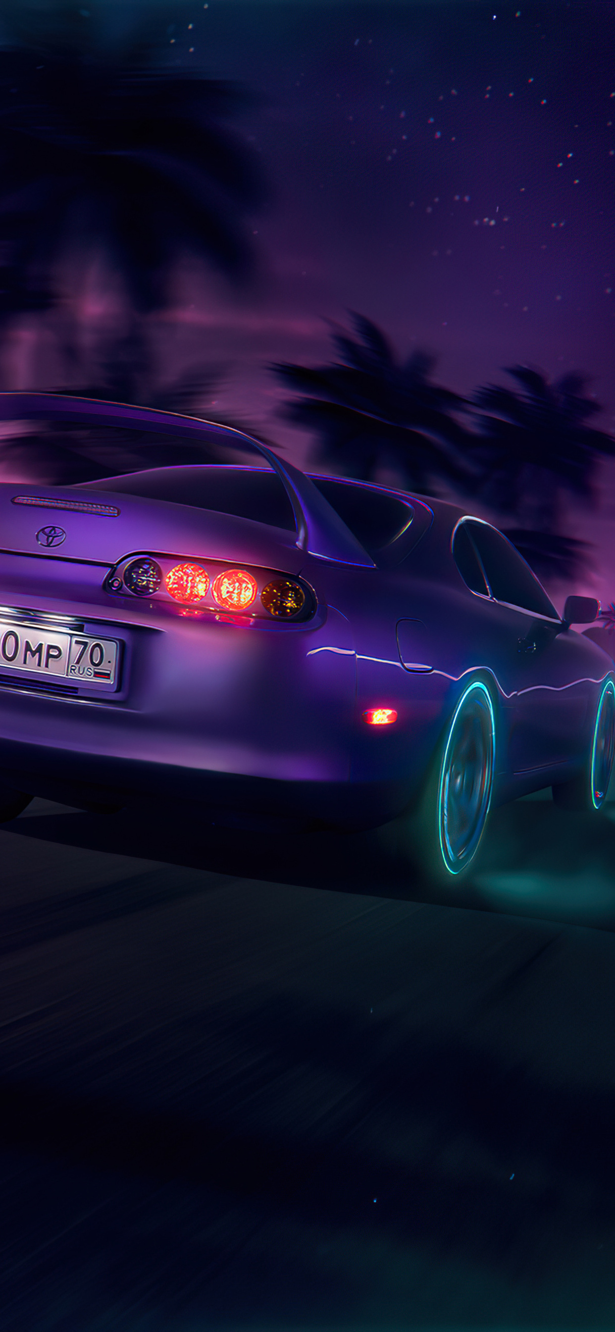 NeonNight Toyota Supra 4k iPhone XS MAX HD 4k Wallpaper, Image, Background, Photo and Picture