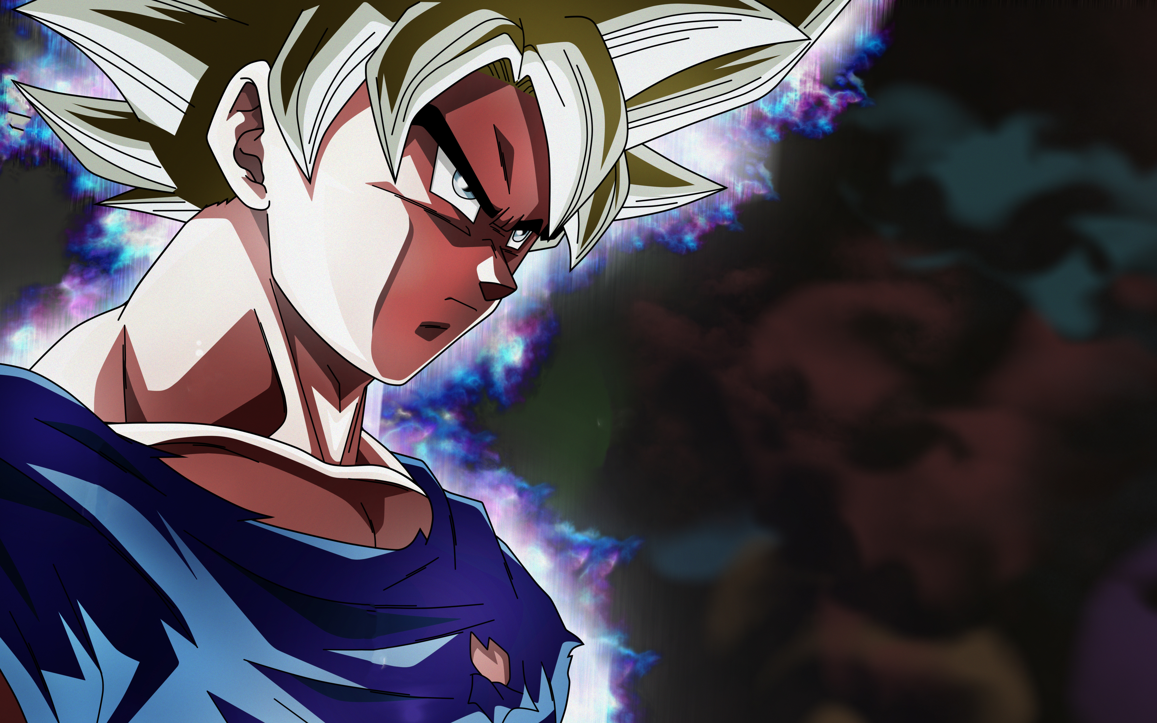 Download Wallpaper 4k, Ultra Instinct Goku, Fan Art, DBS, Close Up, Dragon Ball, Migatte No Gokui, Mastered Ultra Instinct, Super Saiyan God, Dragon Ball Super For Desktop With Resolution 1024x1024. High Quality HD