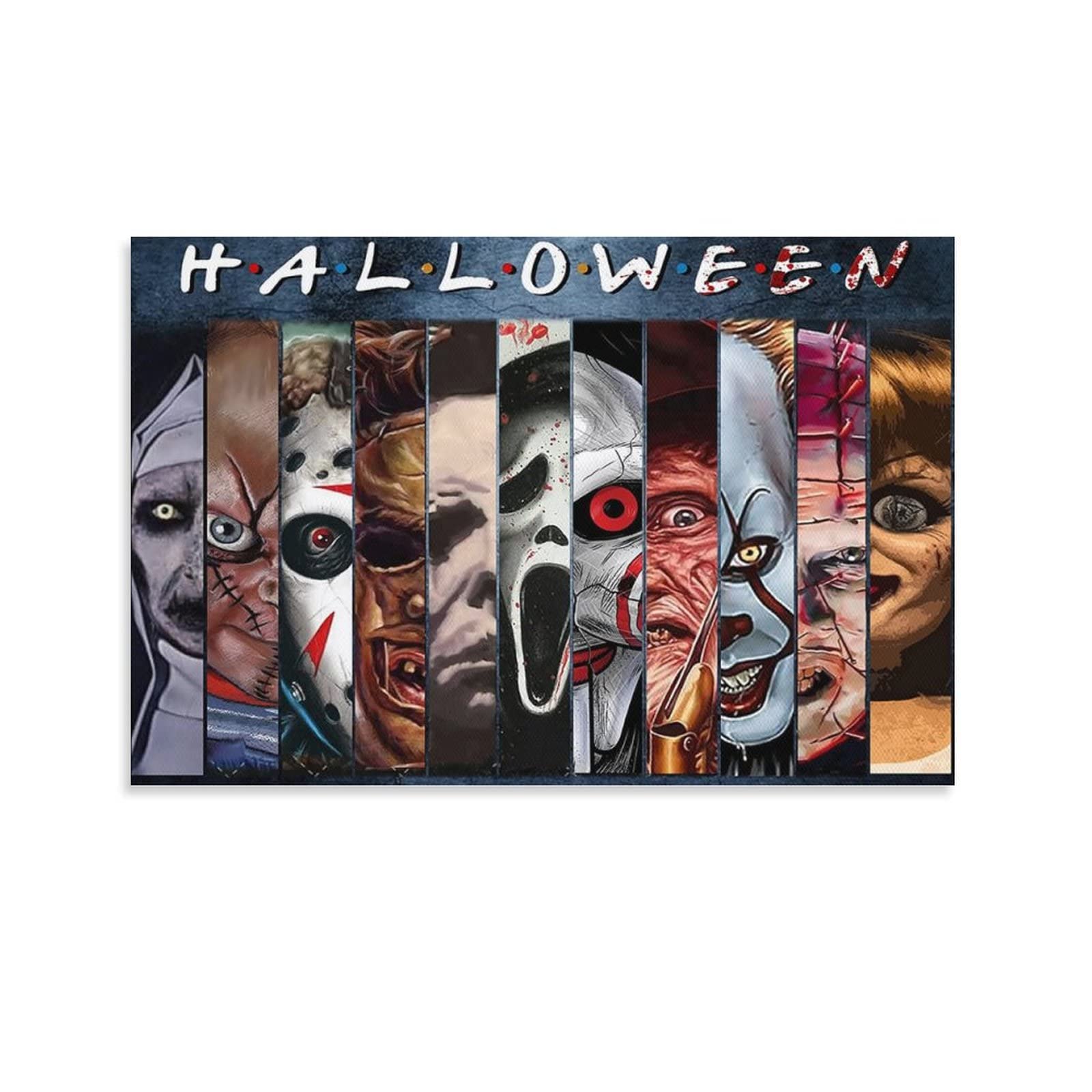 Saturey Horror Movie Poster Halloween Scary Characters for Aesthetic Room Decor Merch Art Wall Print Wallpaper for Bedroom for Teen Girls Boys 12x18inch(30x45cm), Amazon.ca: Home