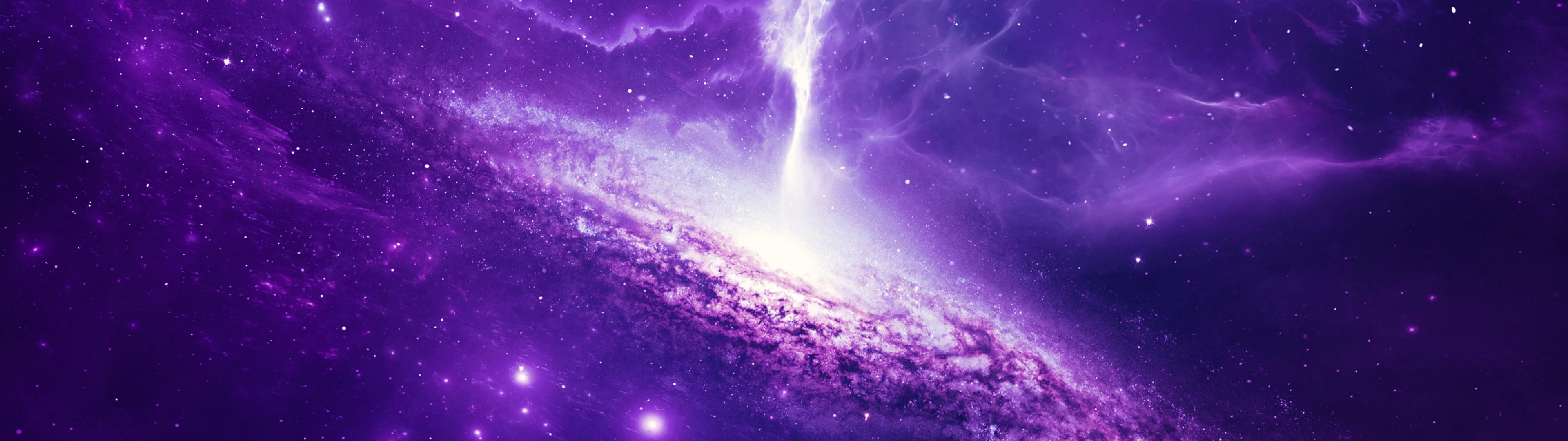 Universe Wallpaper 4K, Spiral, Nebula, Galaxy, Purple