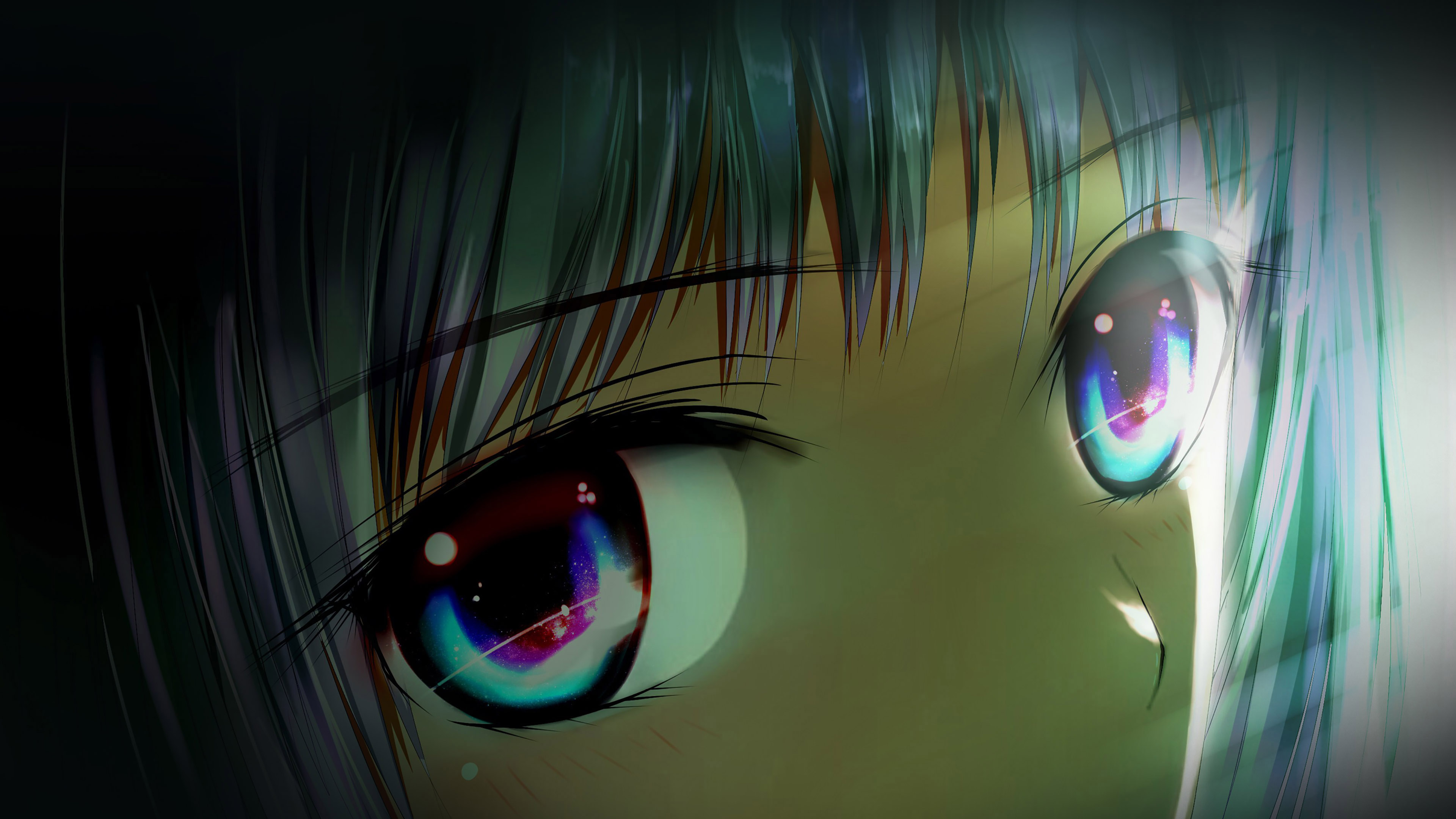 Eye Pure Girl Dark Anime Art Illust