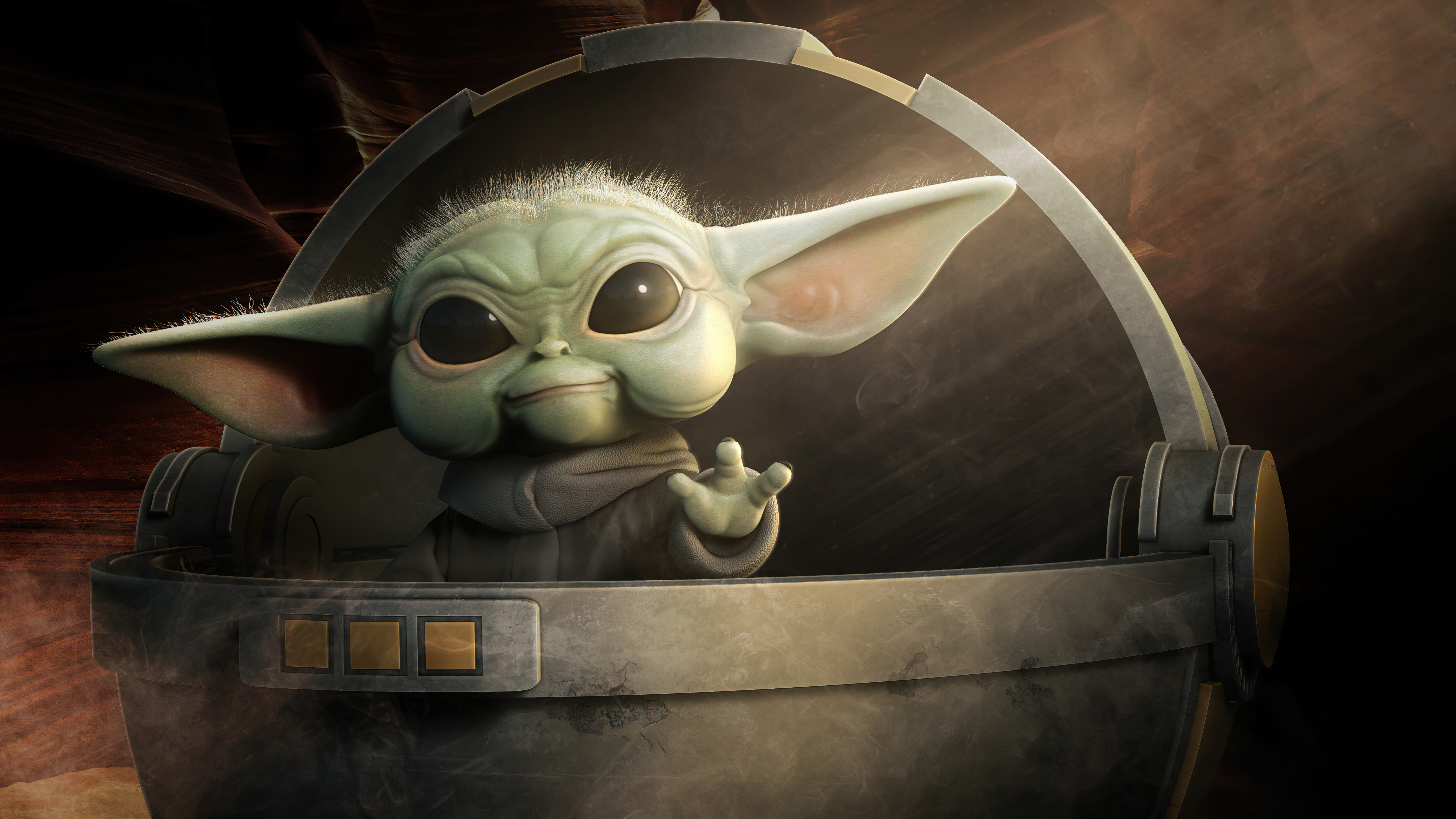Baby Yoda Saying Hi 5k, HD Tv Shows, 4k Wallpaper, Image, Background, Photo and Picture