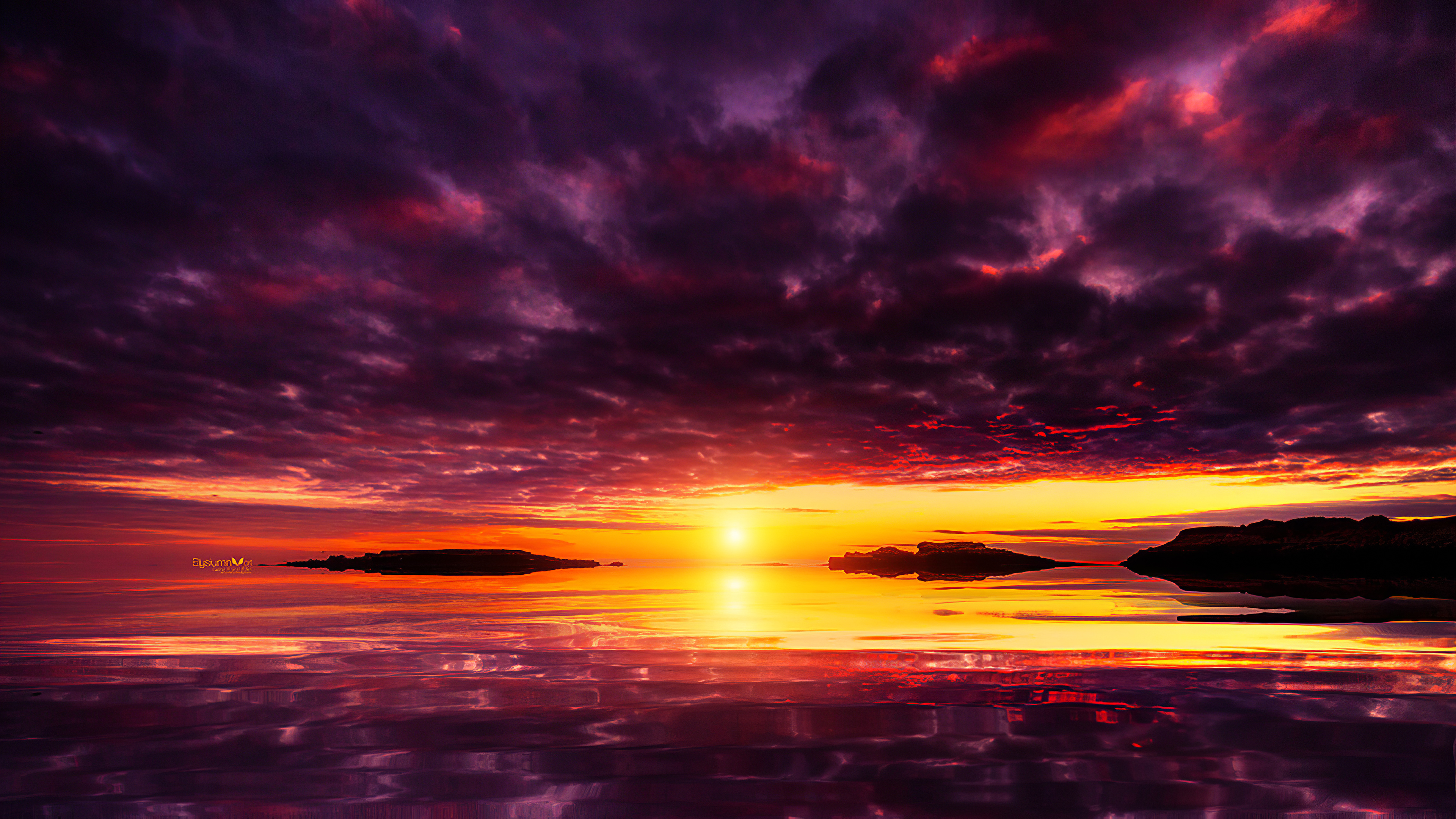 Fiery Sunset 4k Wallpaper, HD Nature