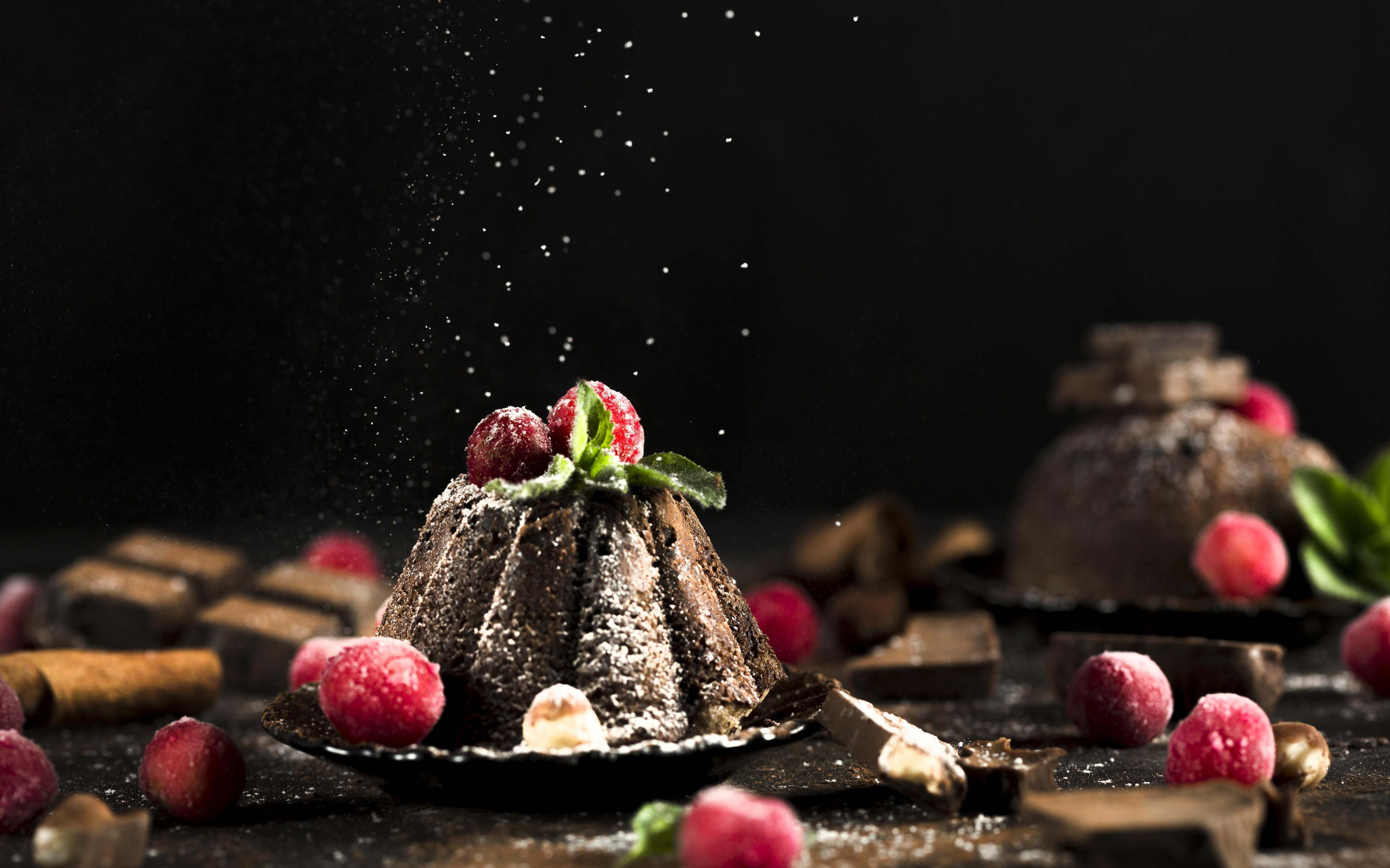 Download wallpaper 3840x2400 chocolate cake, food 4k wallaper, 4k ultra HD 16:10 wallpaper, 3840x2400 HD background, 24735
