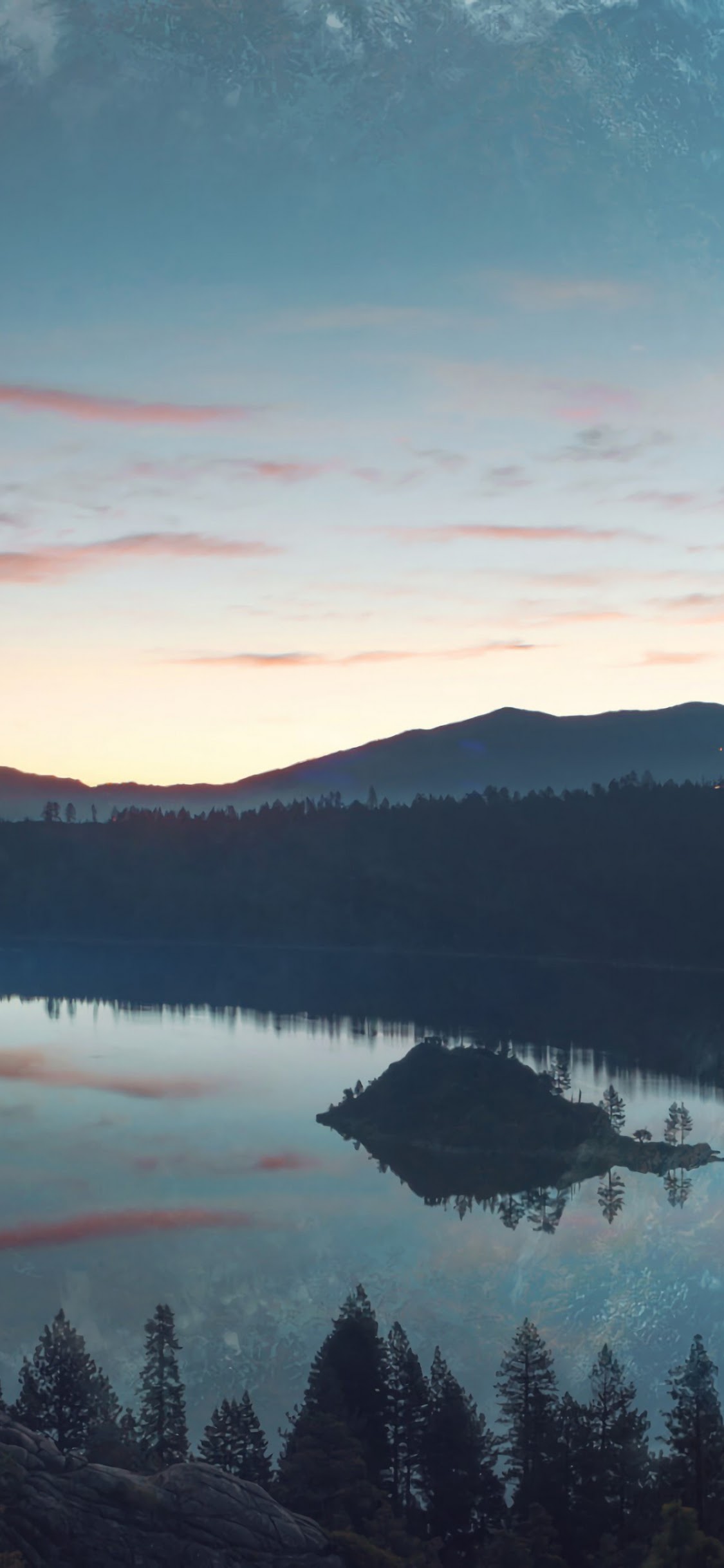 Landscape Nature Forest Scenery Moon 4K Wallpaper