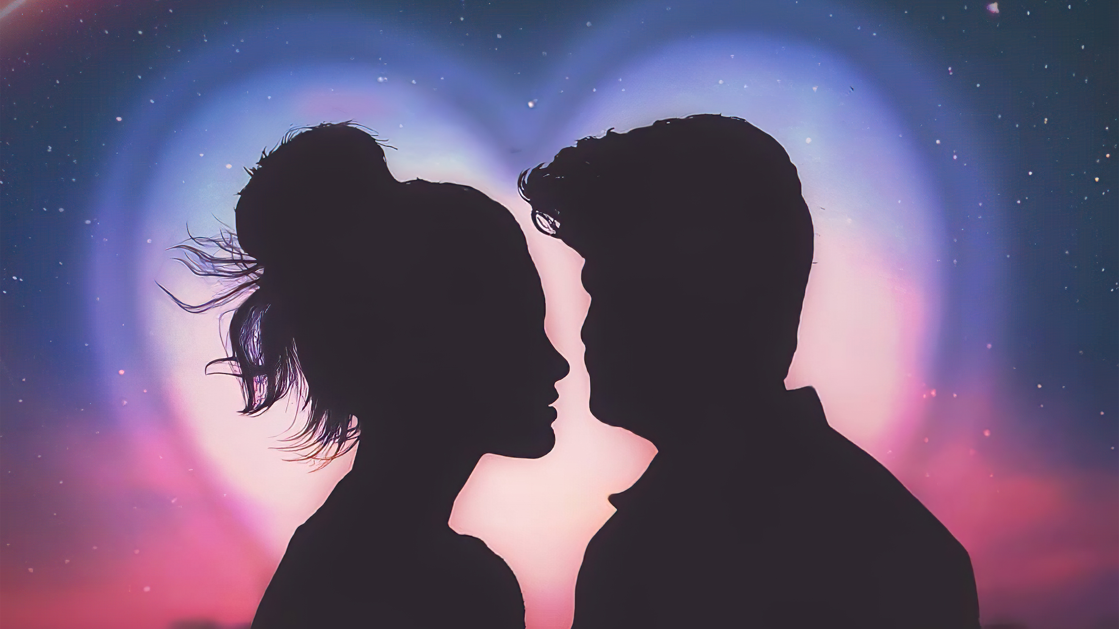 Couple Love Silhouette Closeup 4k, HD Love, 4k Wallpaper, Image, Background, Photo and Picture