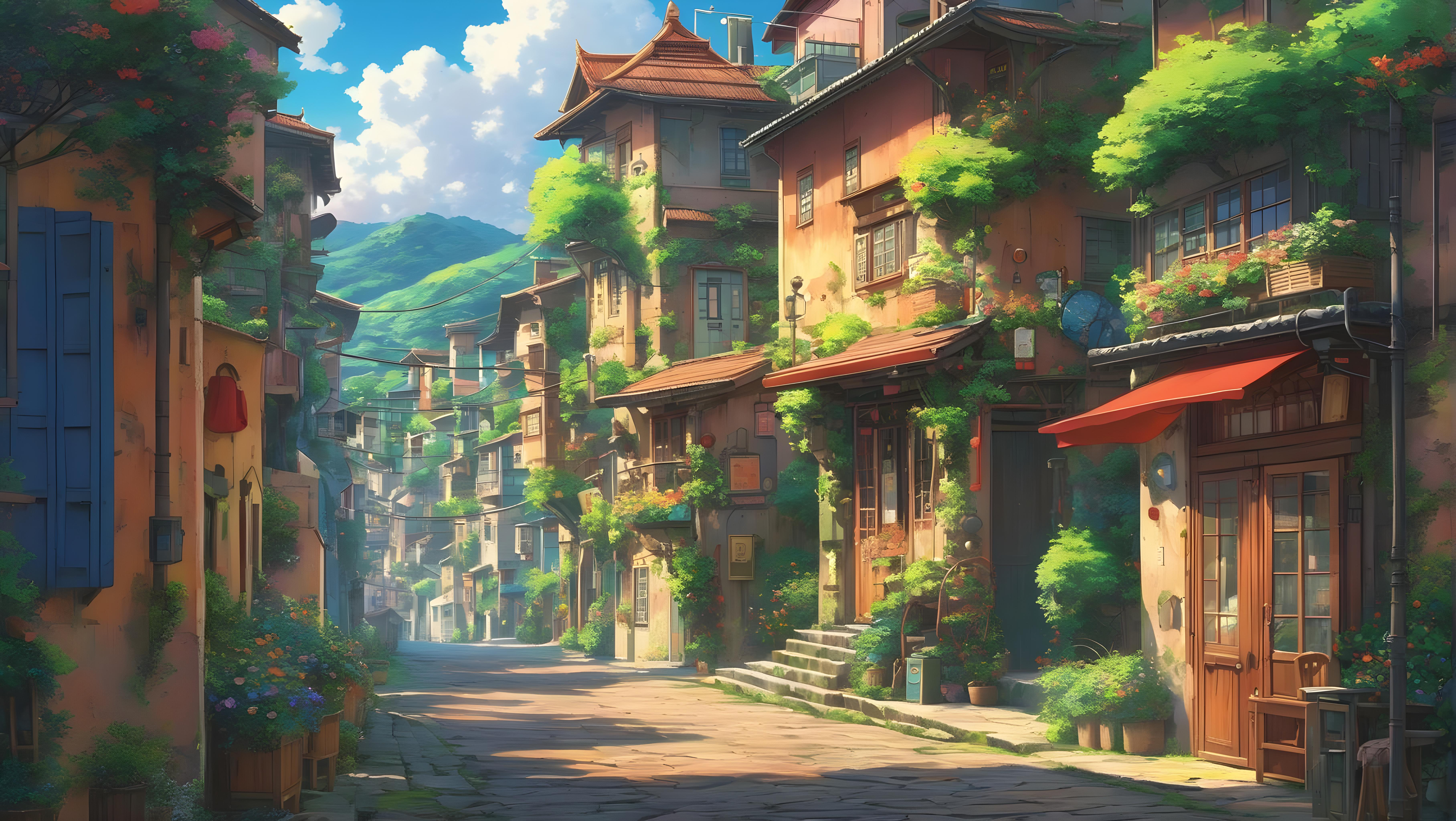 Anime City 4k Ultra HD Wallpaper