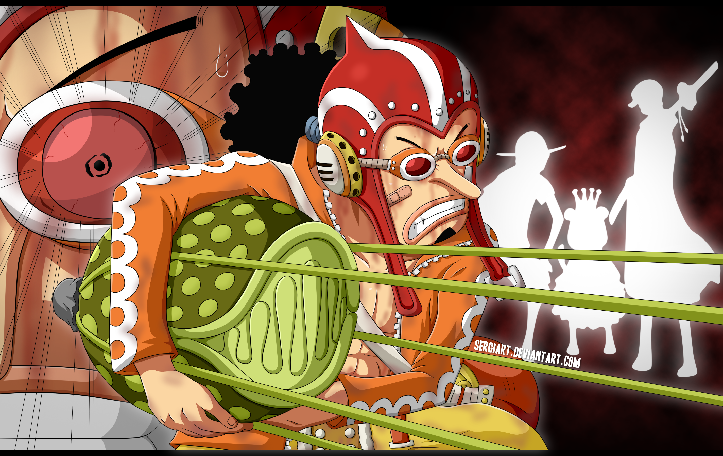 Usopp in Action One Piece HD Wallpaper by Sergi Romero López