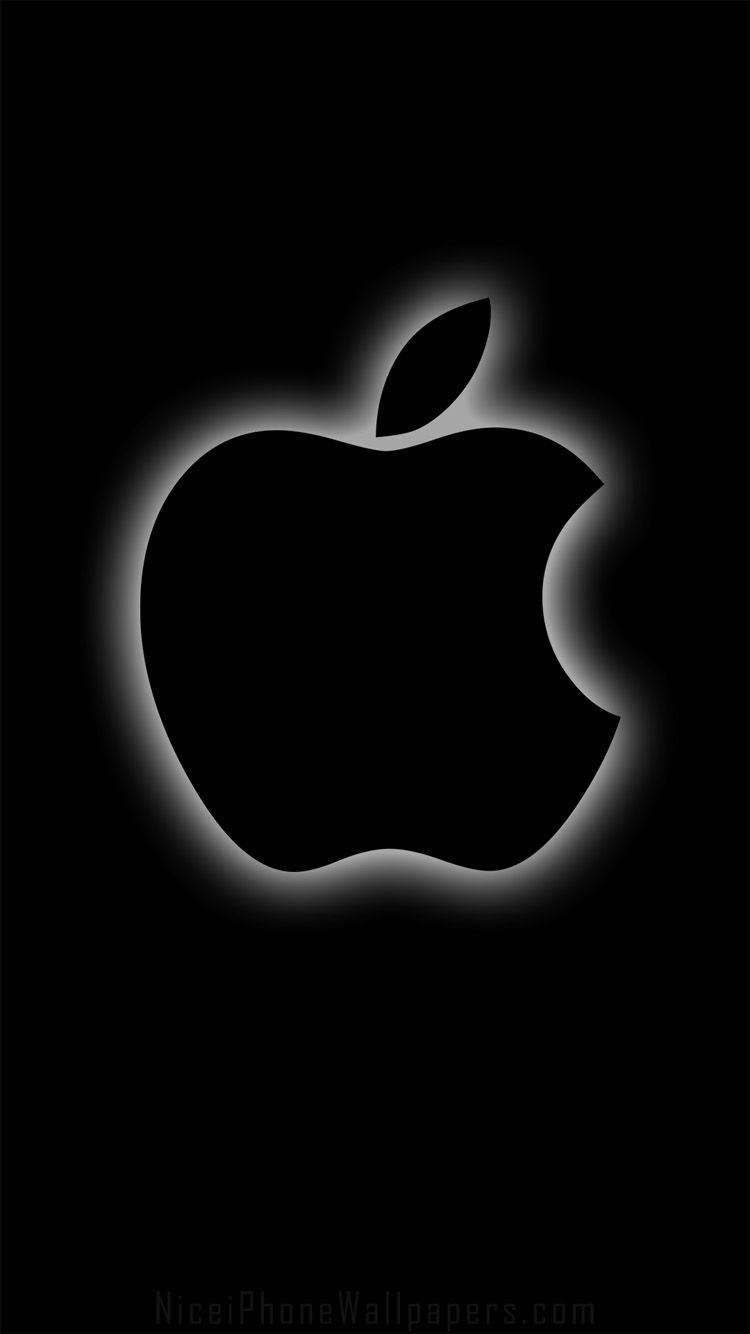 Black iPhone Logo Wallpaper