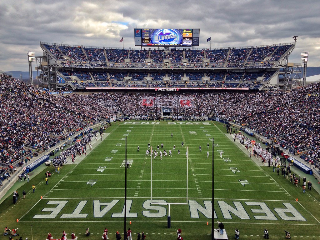 Penn State University Stadium. View from the end z
