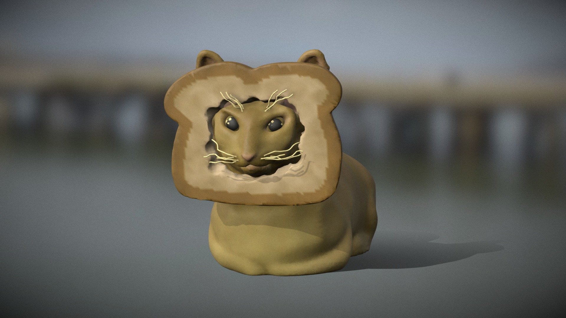 Breaded Cat Loaf Free 3D model by parjen [115c05c]