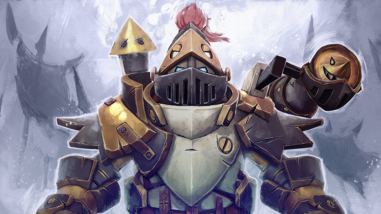 Photos DOTA 2 Clockwerk Armor Helmet Warriors Fantasy vdeo game