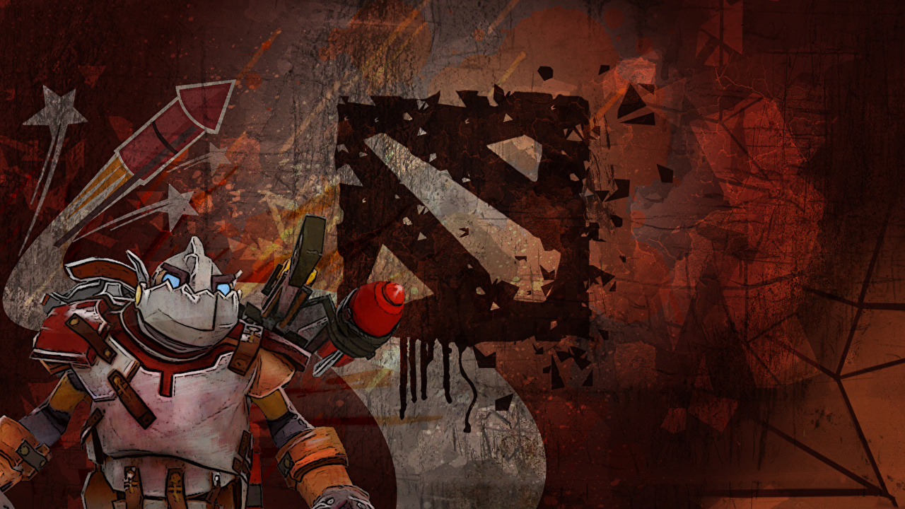 Wallpaper DOTA 2 Clockwerk armour Helmet Warriors Fantasy vdeo game